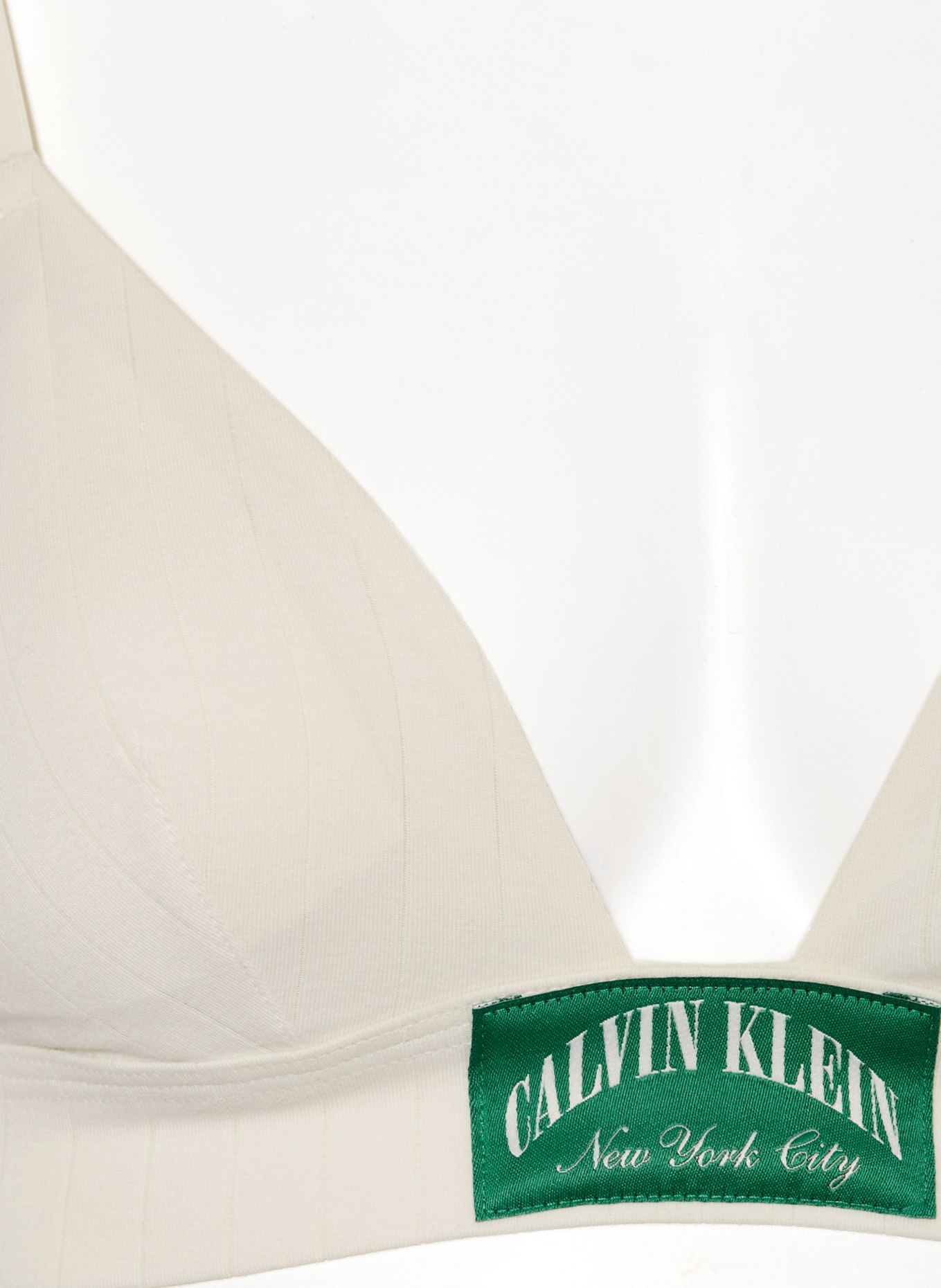 Calvin Klein Biustonosz trójkątny HERITAGE CLASSIC COTTON STRETCH: ECRU / ZIELONY