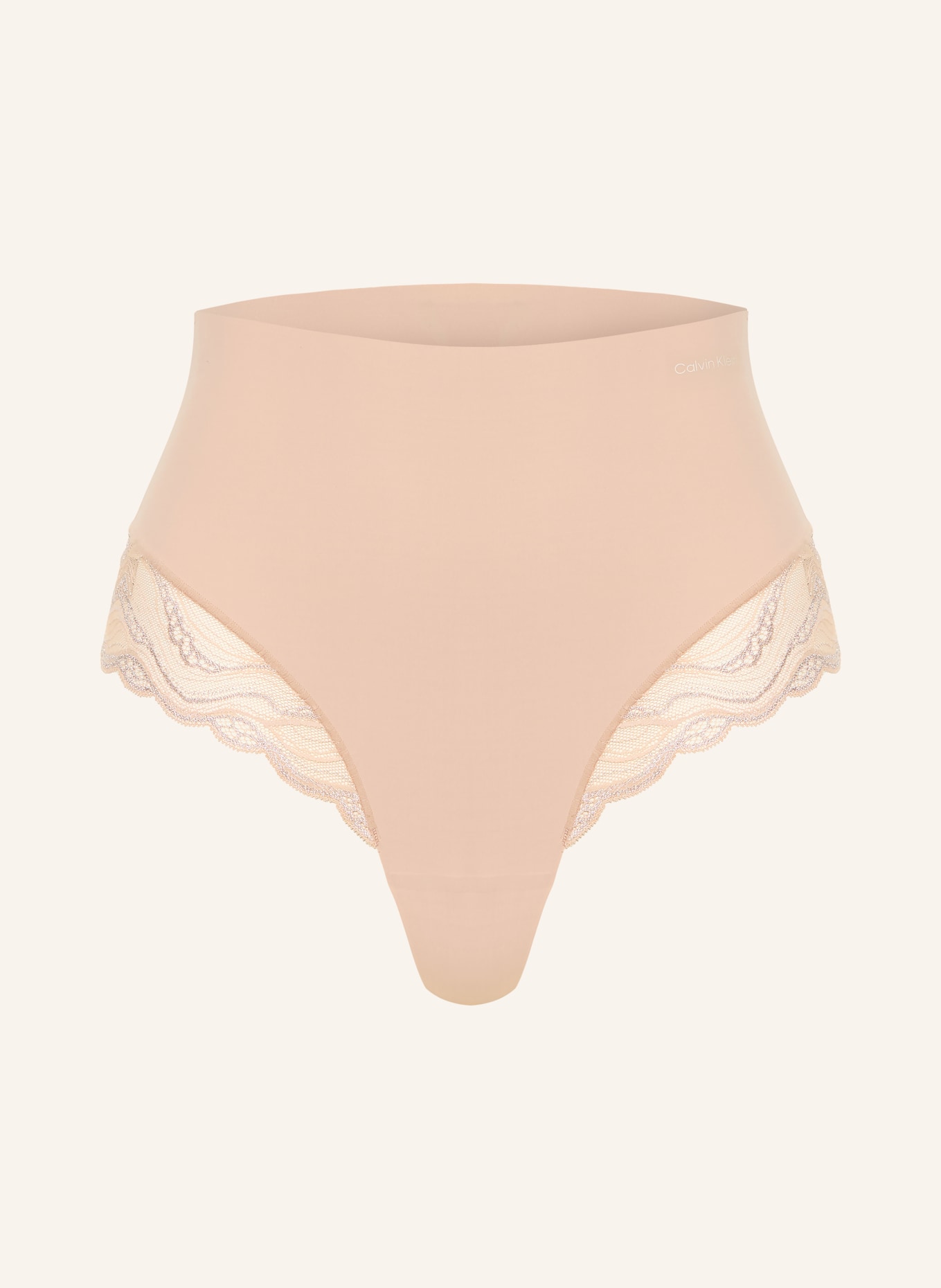 Calvin Klein Shape-String SENSUAL STRETCH LACE: HELLBRAUN