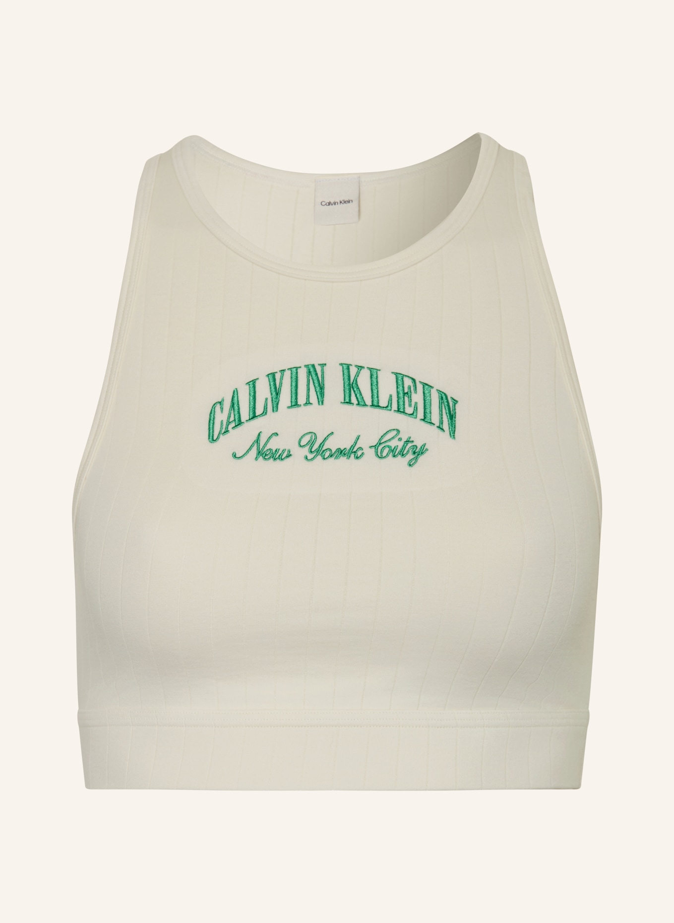 Calvin Klein Bustier HERITAGE CLASSIC COTTON: ECRU / ZIELONY