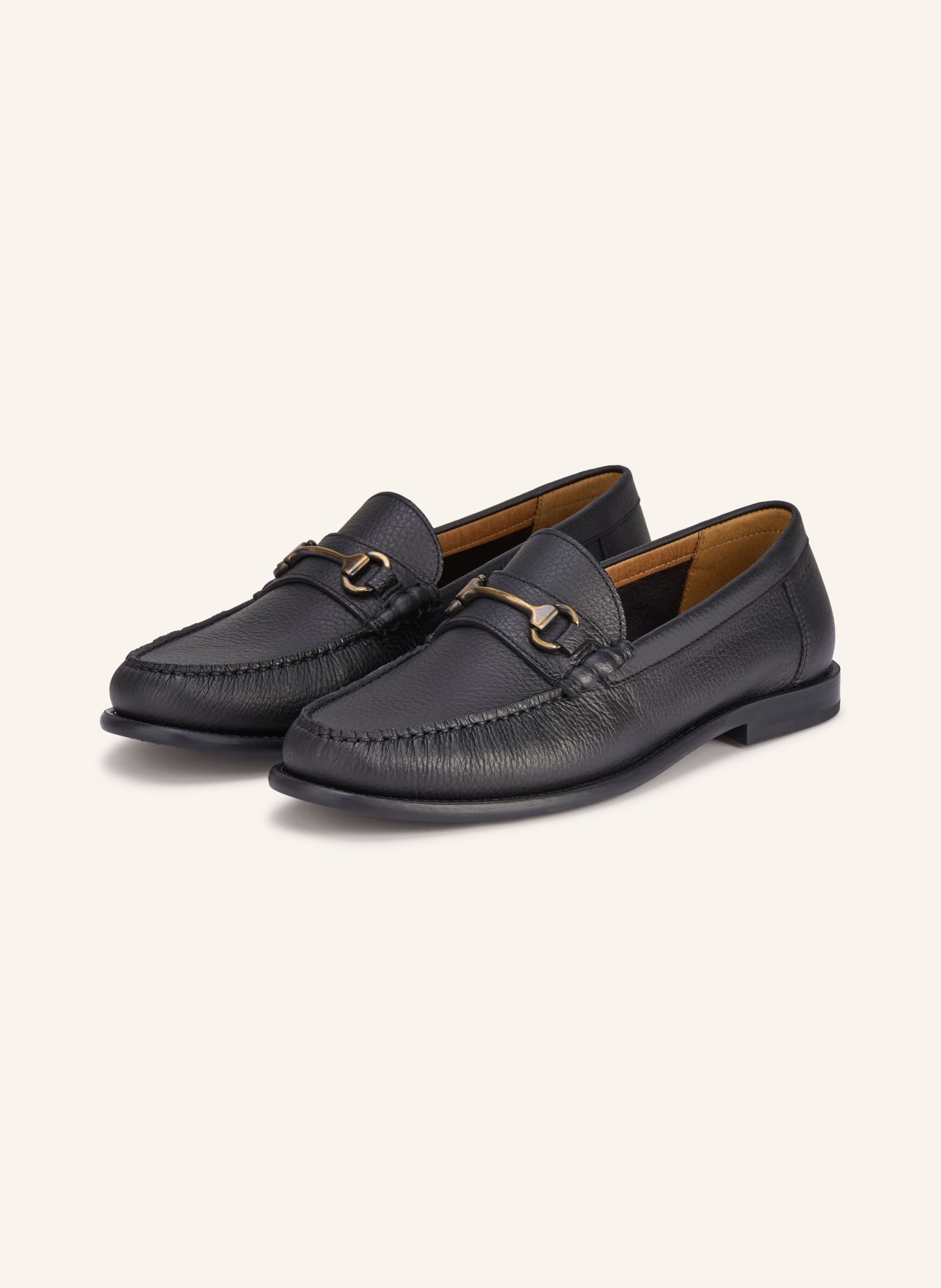 BOSS Loafer TEVAN: ZWART / GOUD