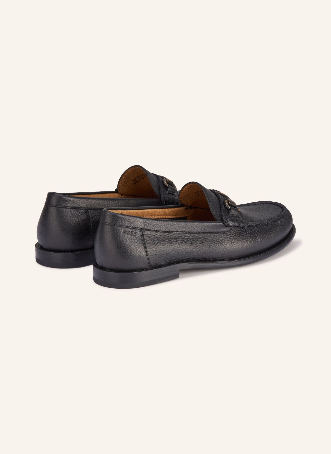 BOSS Loafer TEVAN: ZWART / GOUD