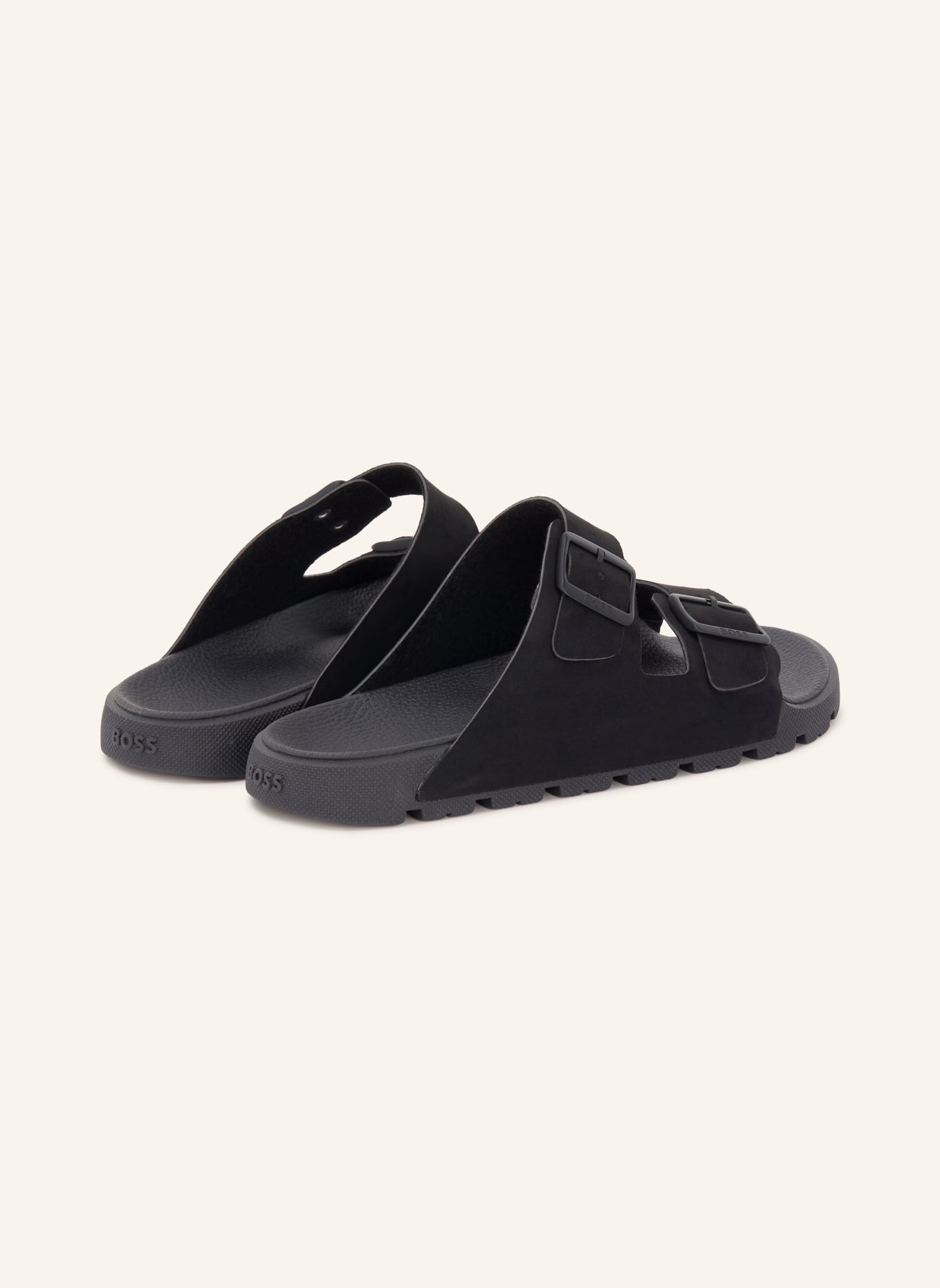 BOSS SURFLEY mules: BLACK