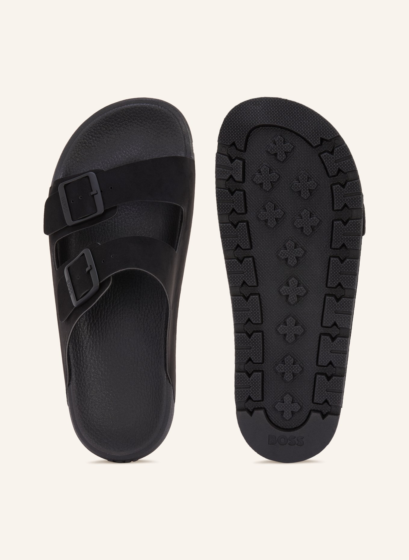 BOSS SURFLEY mules: BLACK