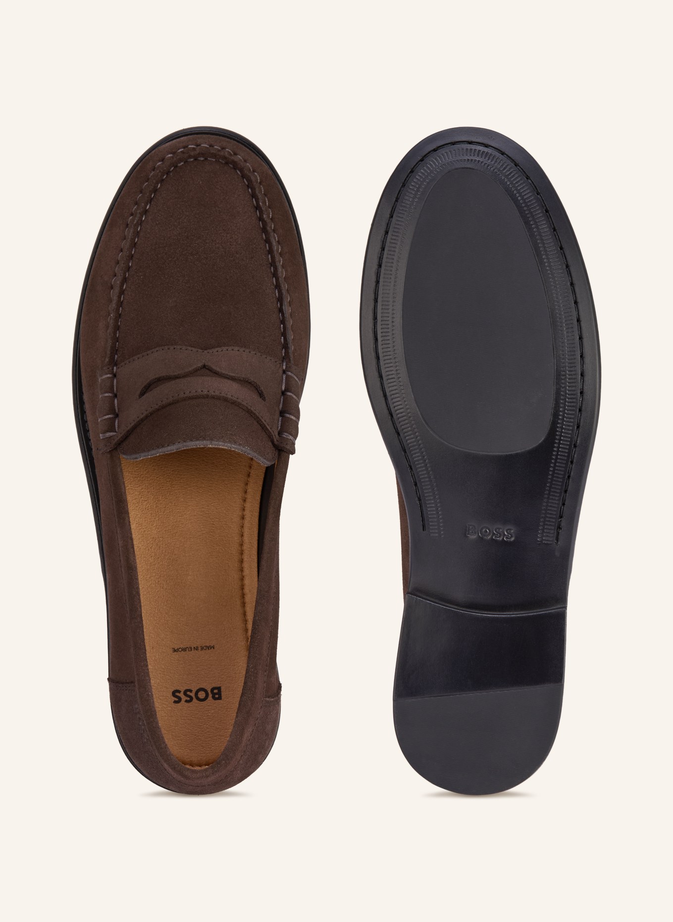 BOSS Penny-loafer TEVAN: MARRON FONCÉ