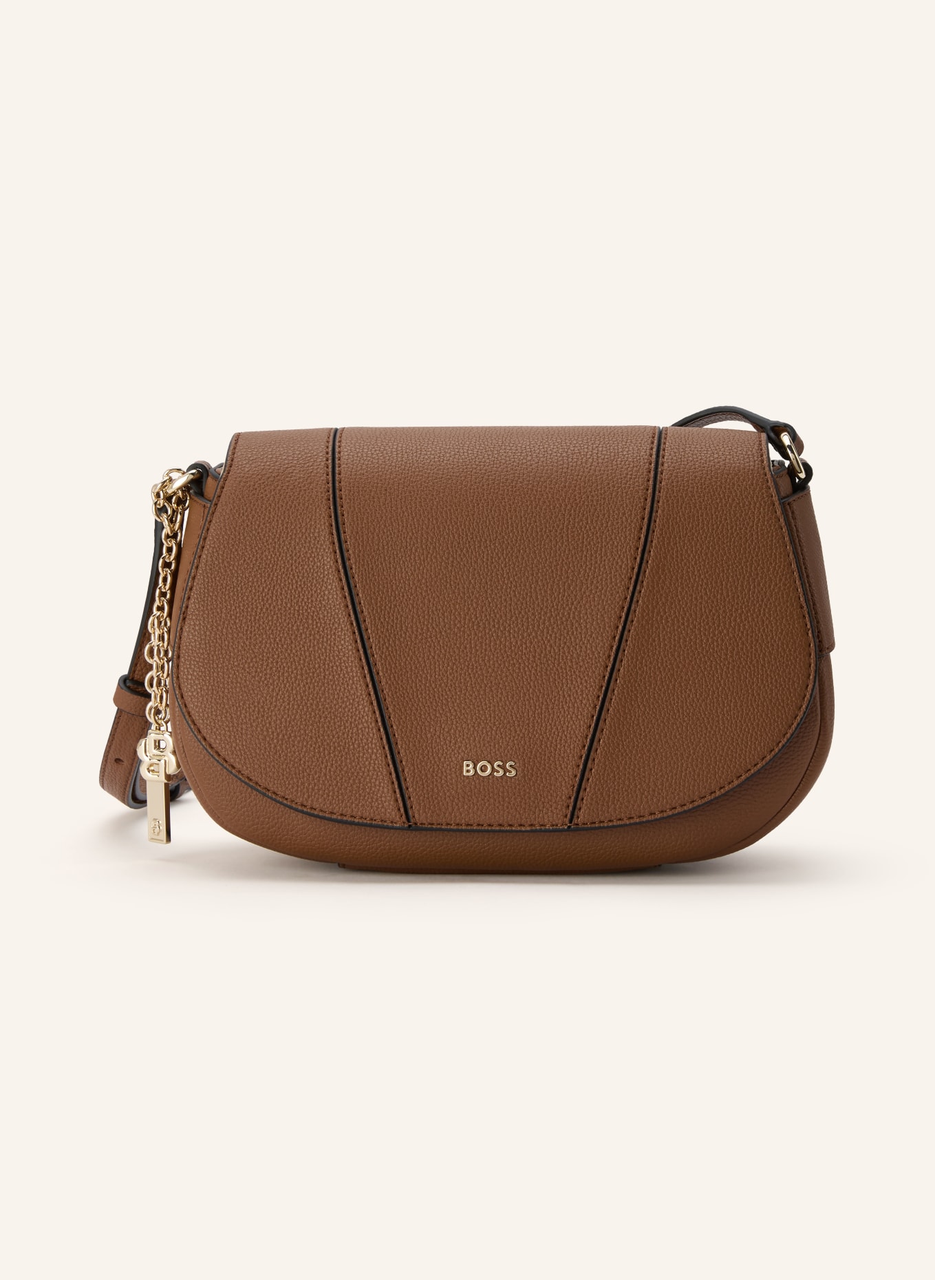 BOSS SALLY shoulder bag: BROWN / GOLD