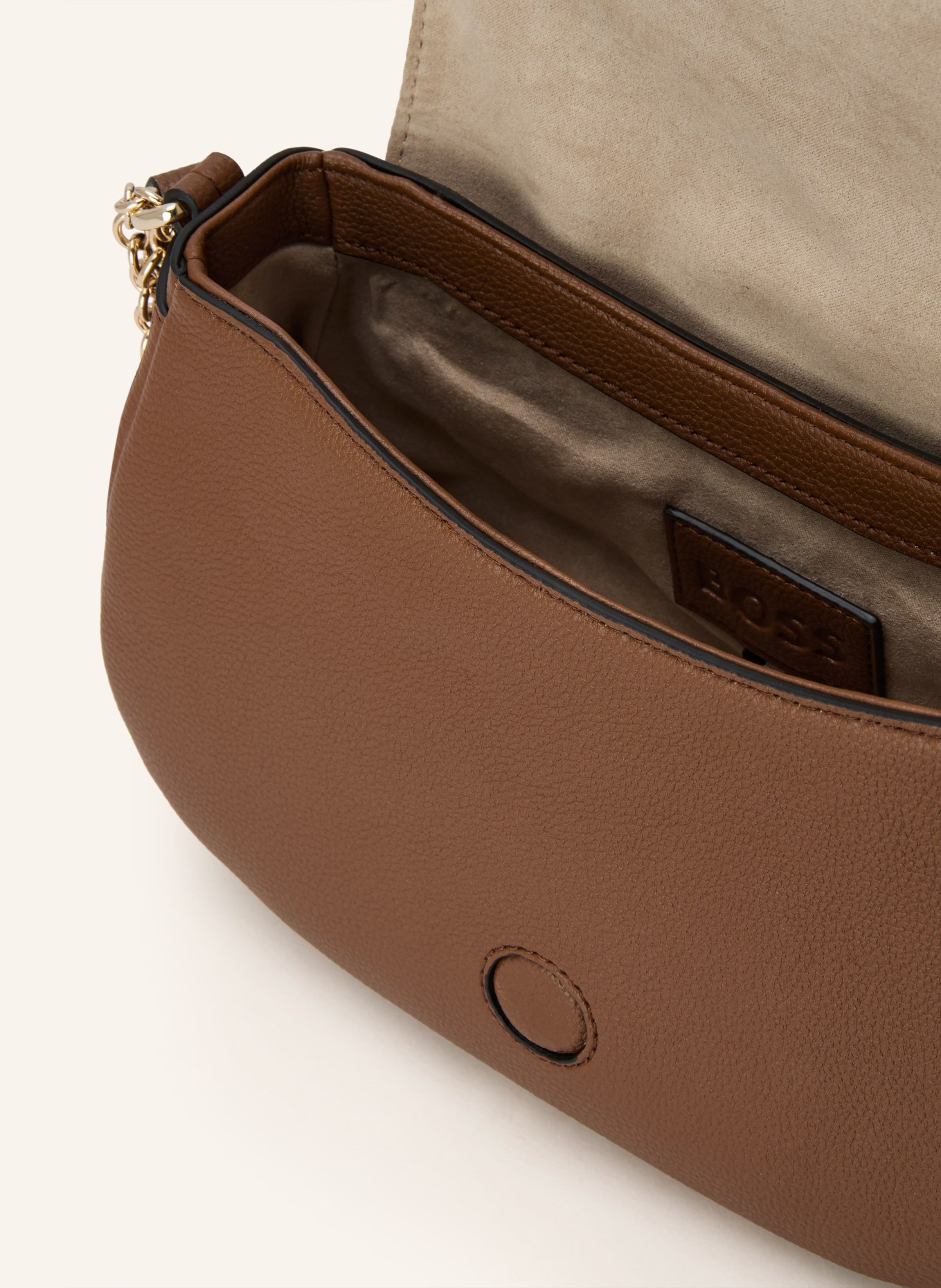 BOSS SALLY shoulder bag: BROWN / GOLD