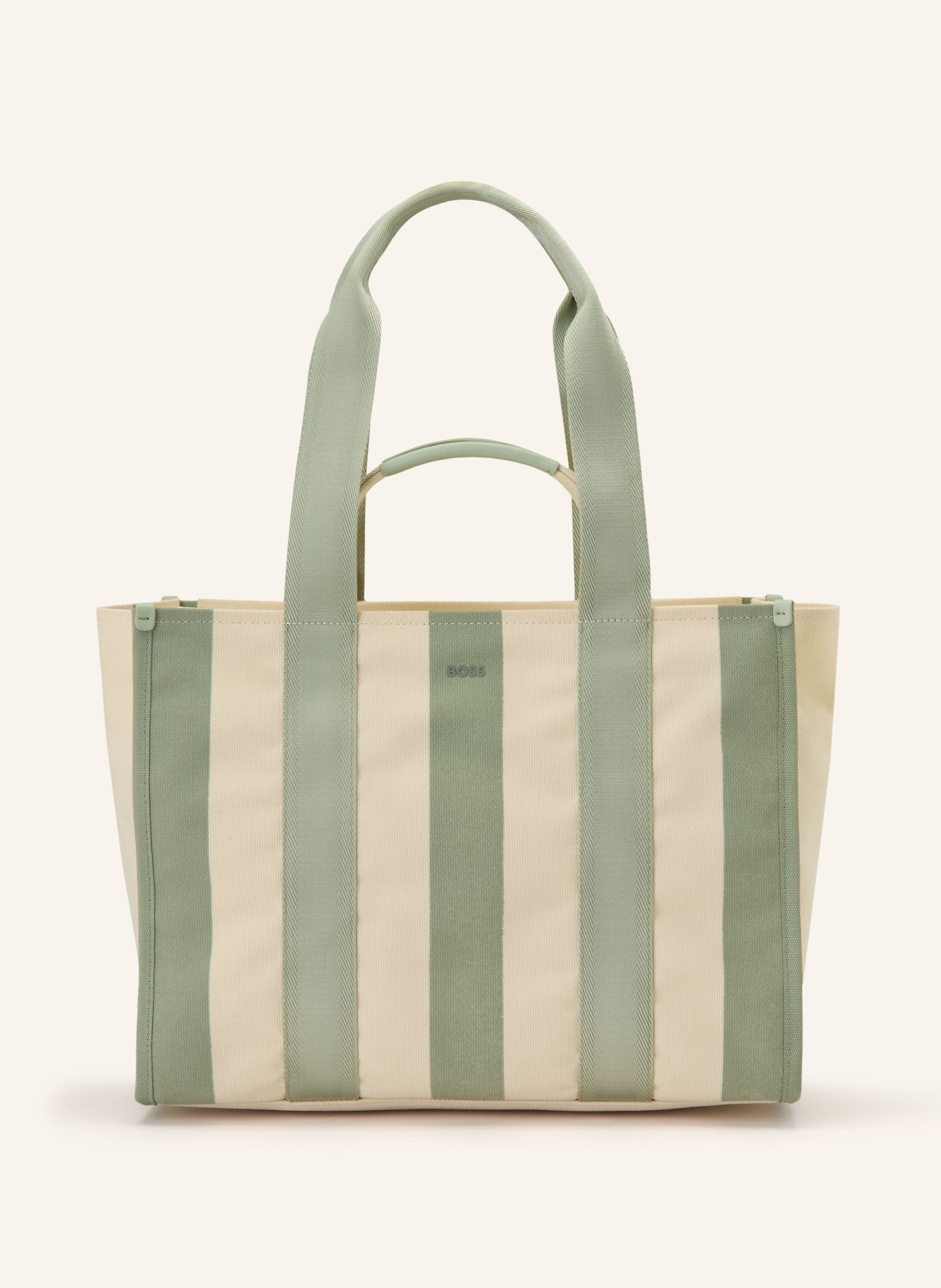 BOSS Shopper SANDY: CRÈME / LICHTGROEN
