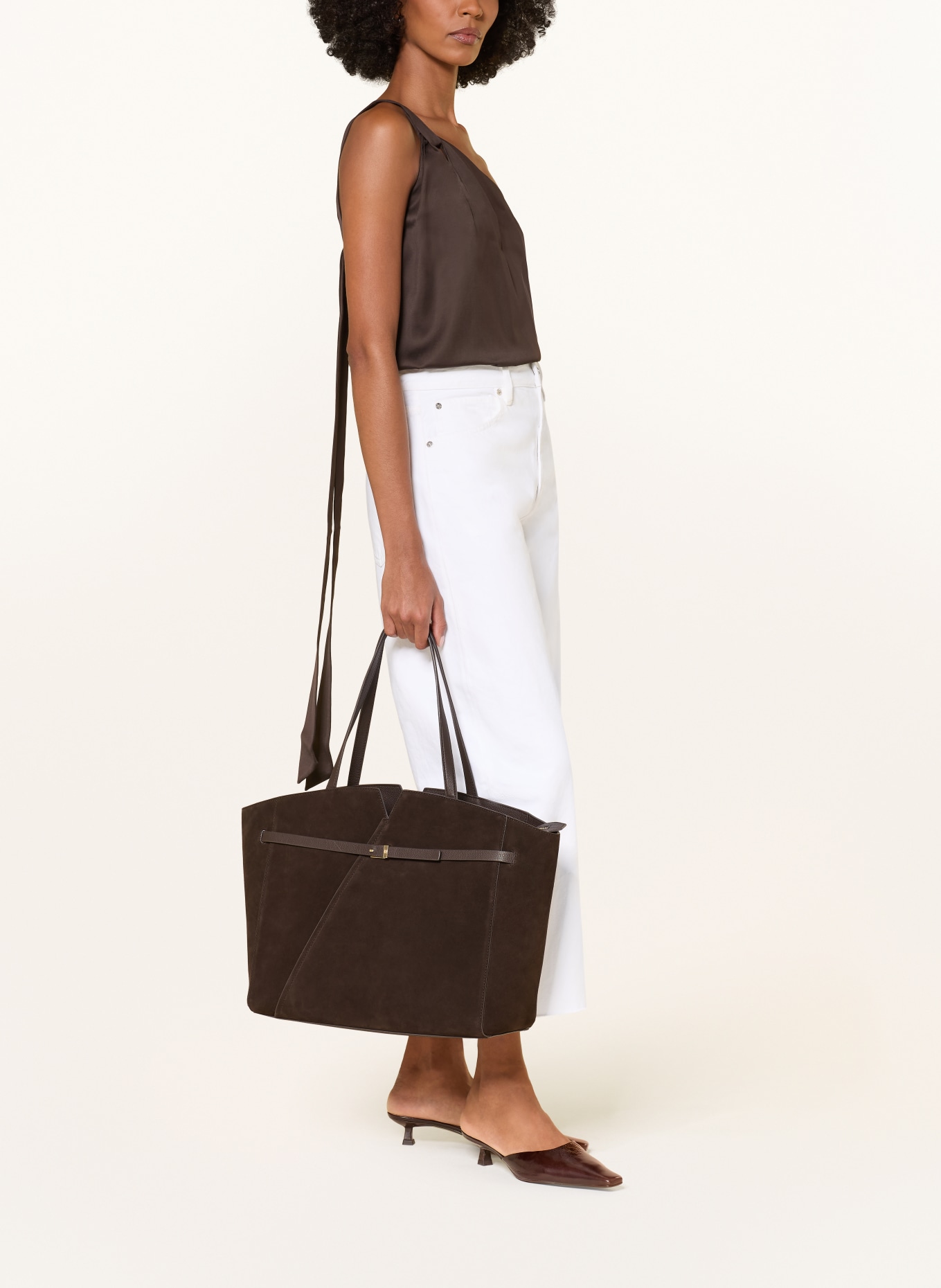 BOSS Shopper REVERS: MARRON FONCÉ / GOUD