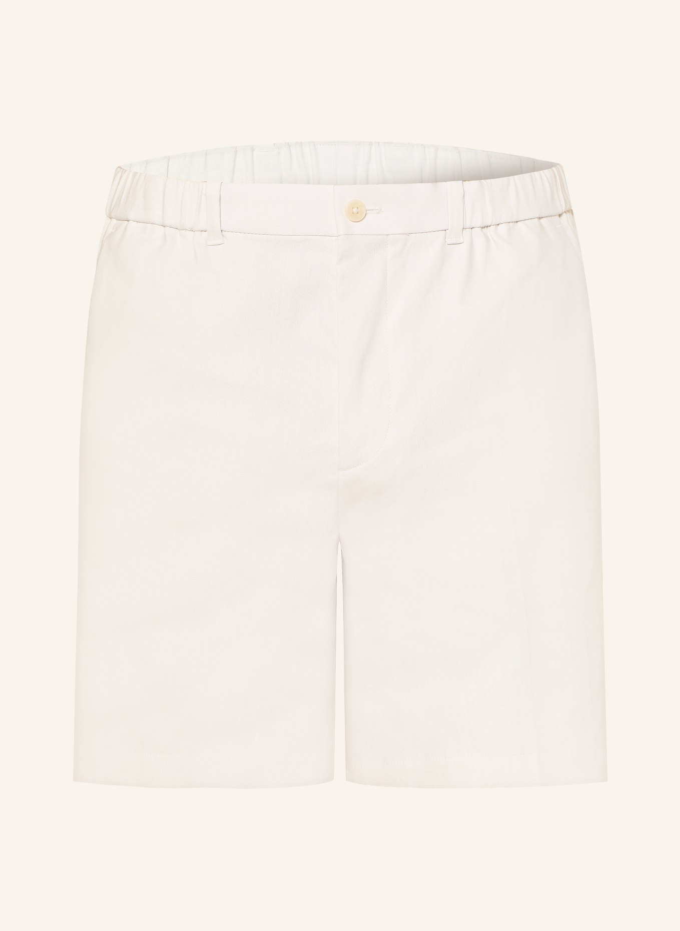 Calvin Klein Chinoshort met rechte pasvorm van linnen: WIT