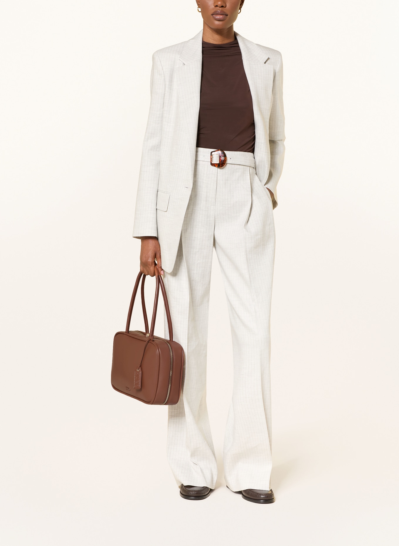 HUGO Handtas JODI: BRUIN / GOUD