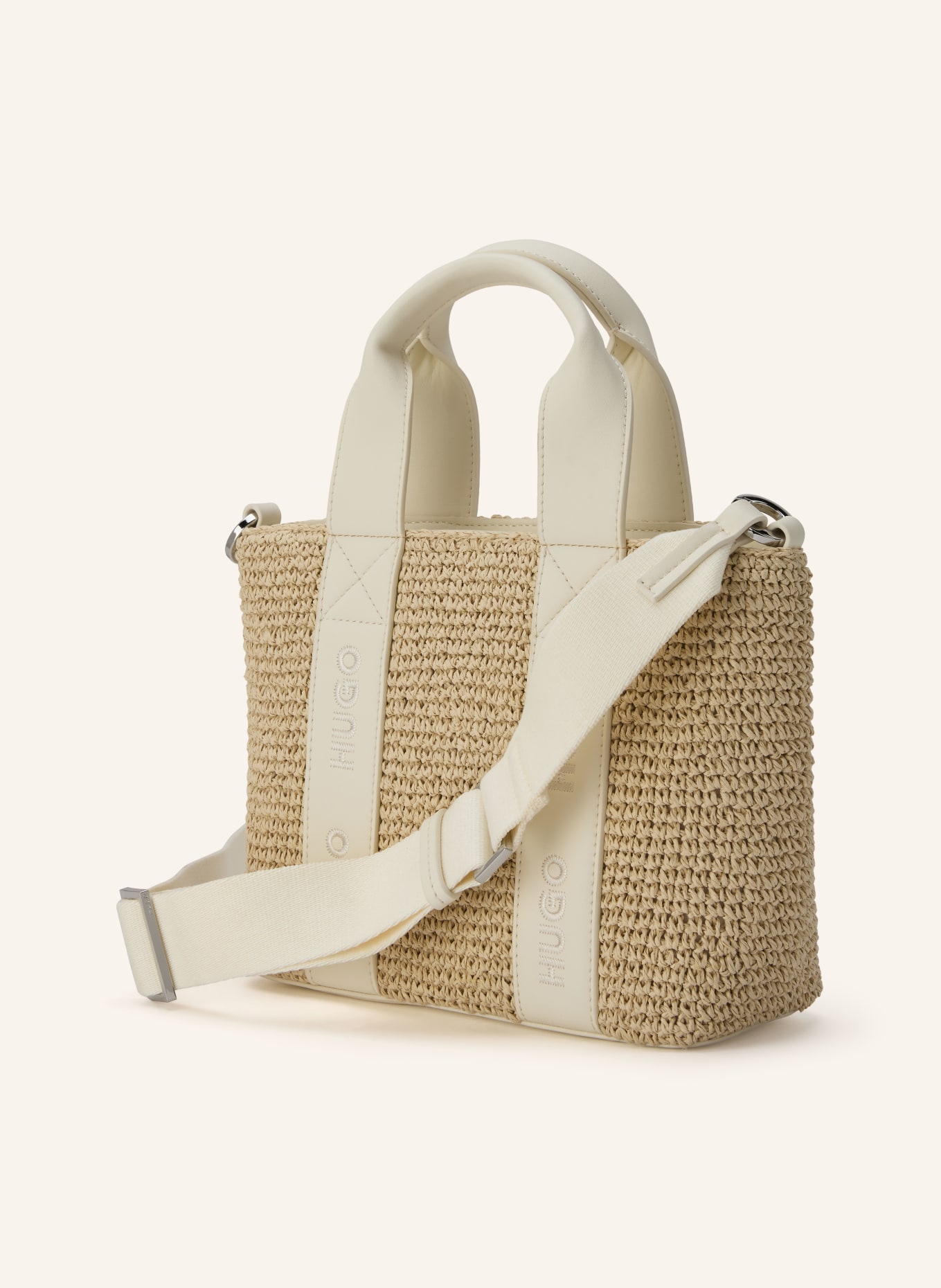 HUGO Umhängetasche BECKY MINI: ECRU / HELLBRAUN