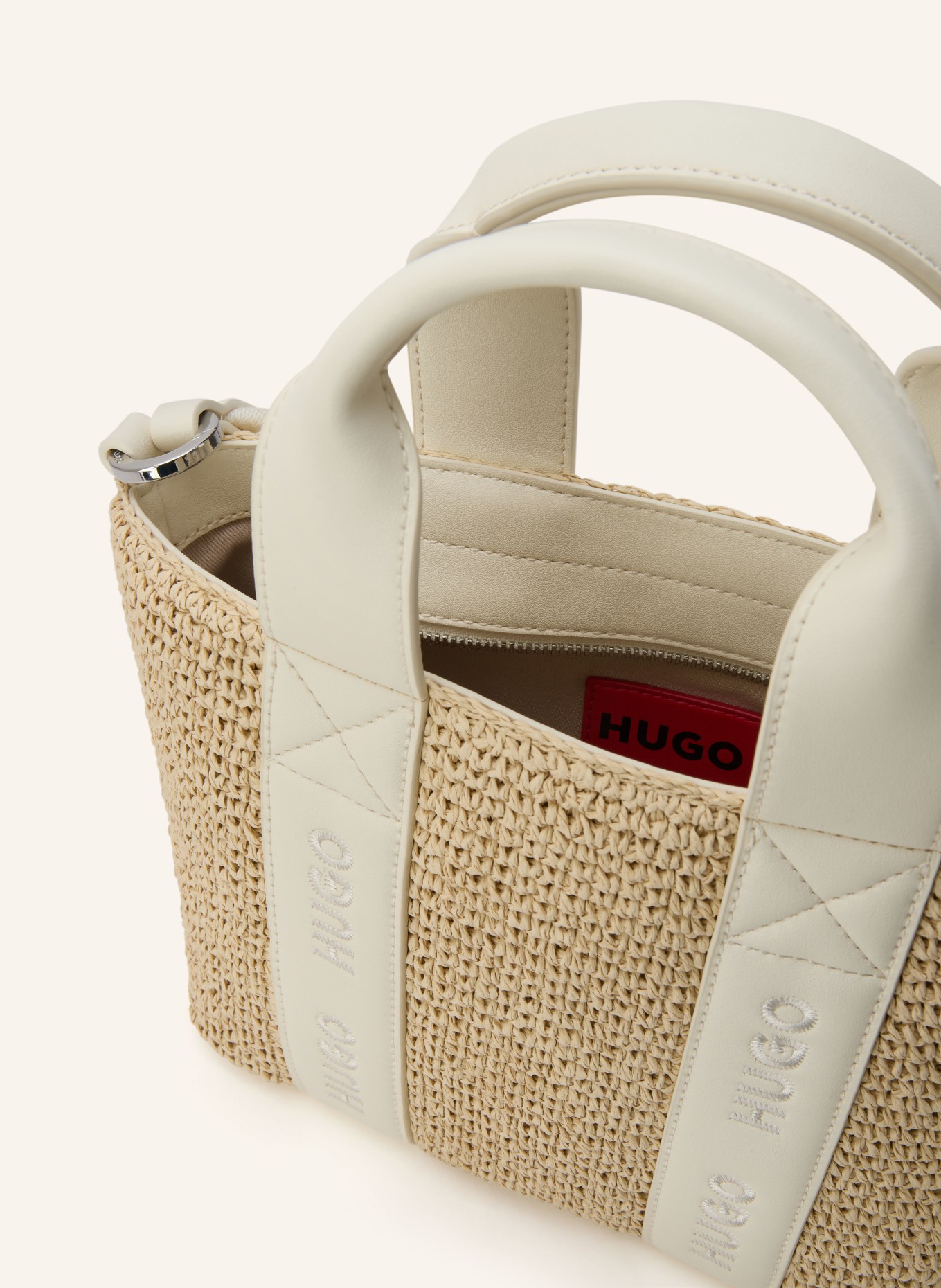 HUGO Umhängetasche BECKY MINI: ECRU / HELLBRAUN