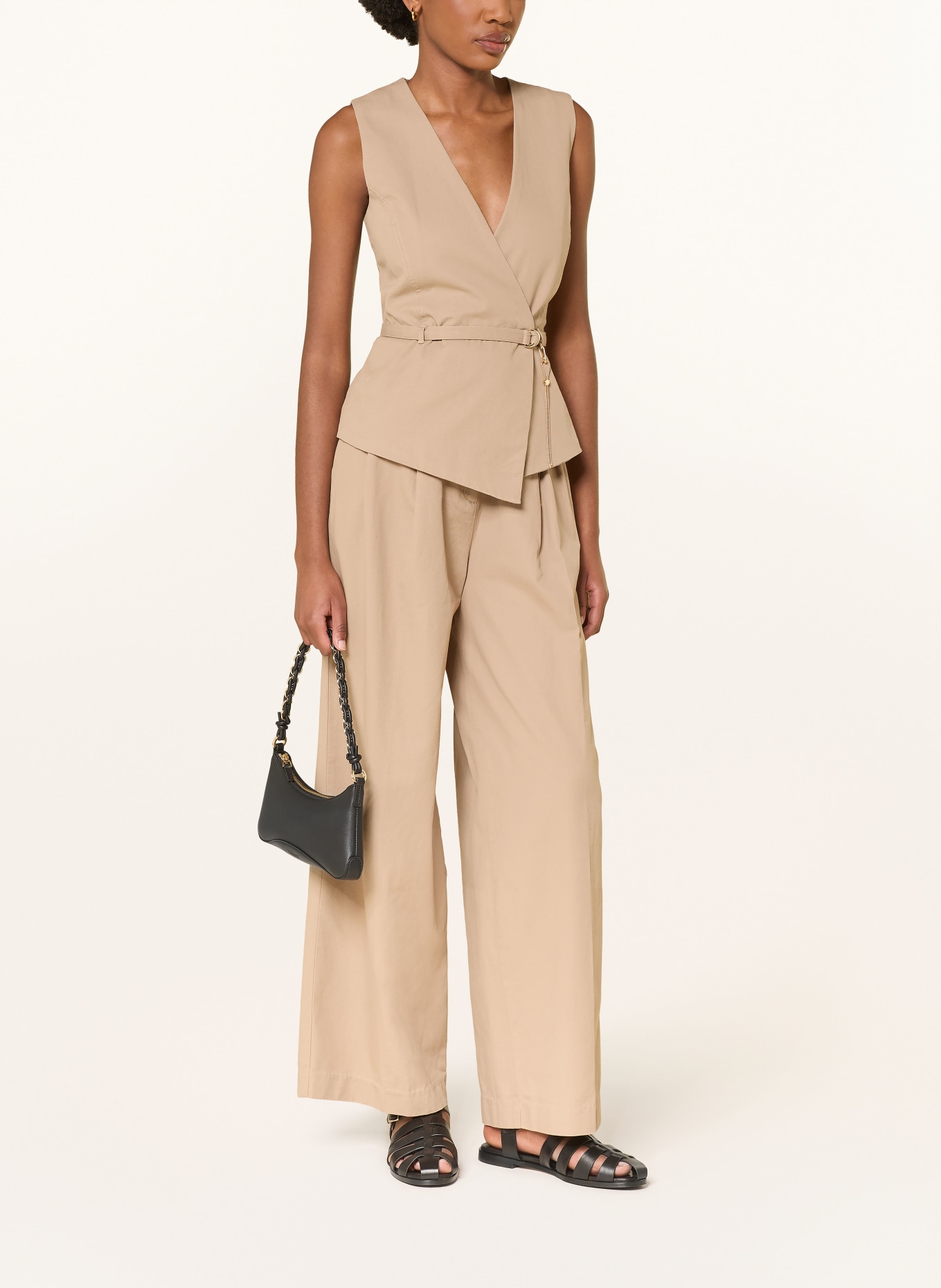 HUGO Schoudertas ILARY: ZWART / GOUD