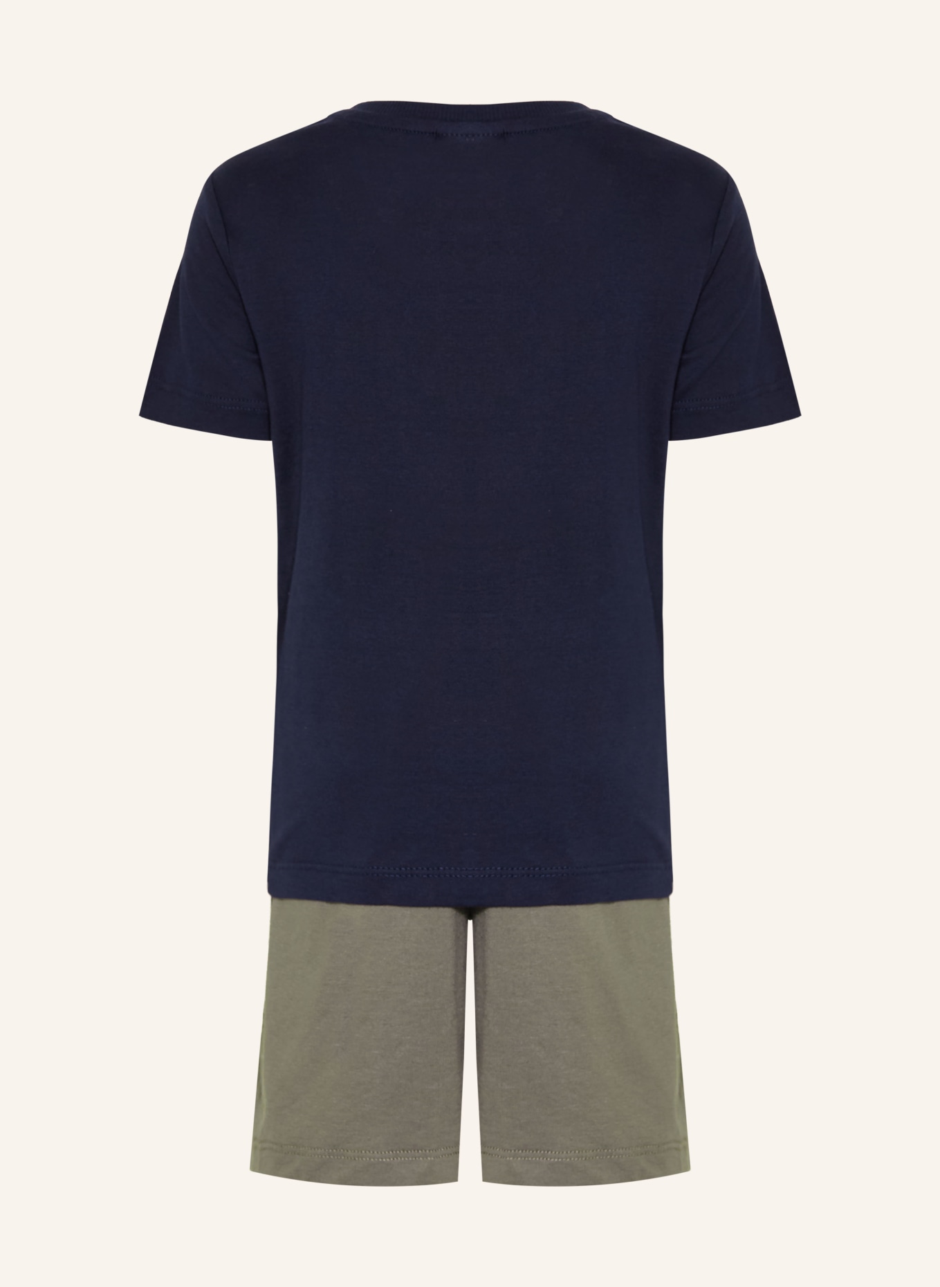 s.Oliver RED Krátké pyžamo: TMAVĚ MODRÁ / KHAKI / ZELENÁ