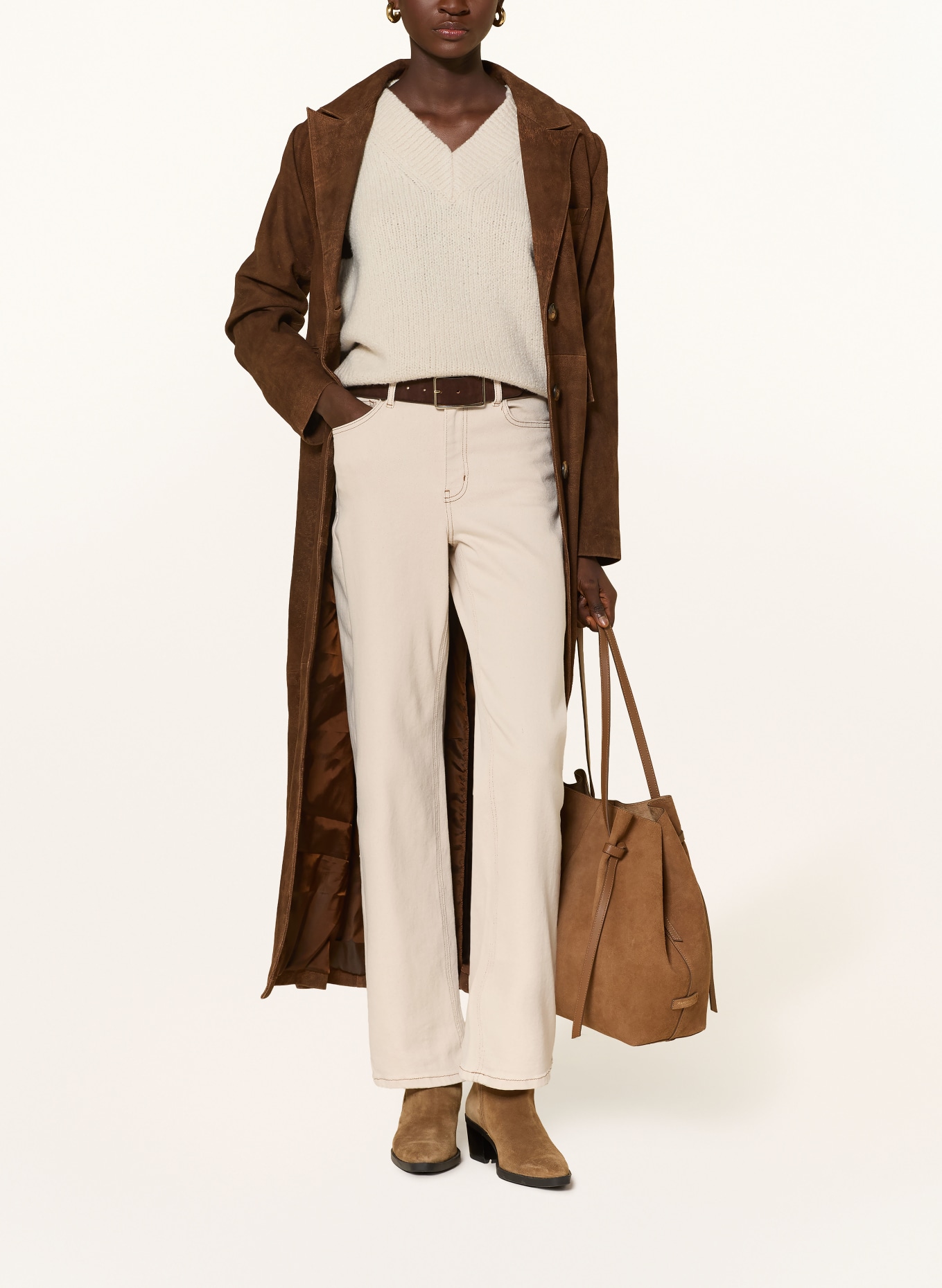 Y.A.S. Jeans droits: ECRU