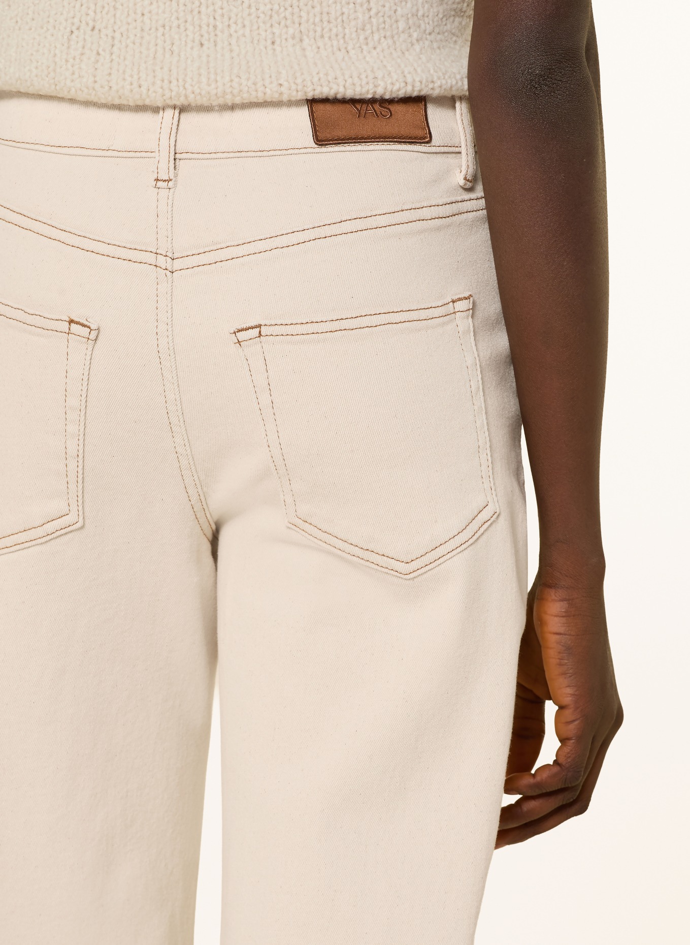 Y.A.S. Jeans droits: ECRU