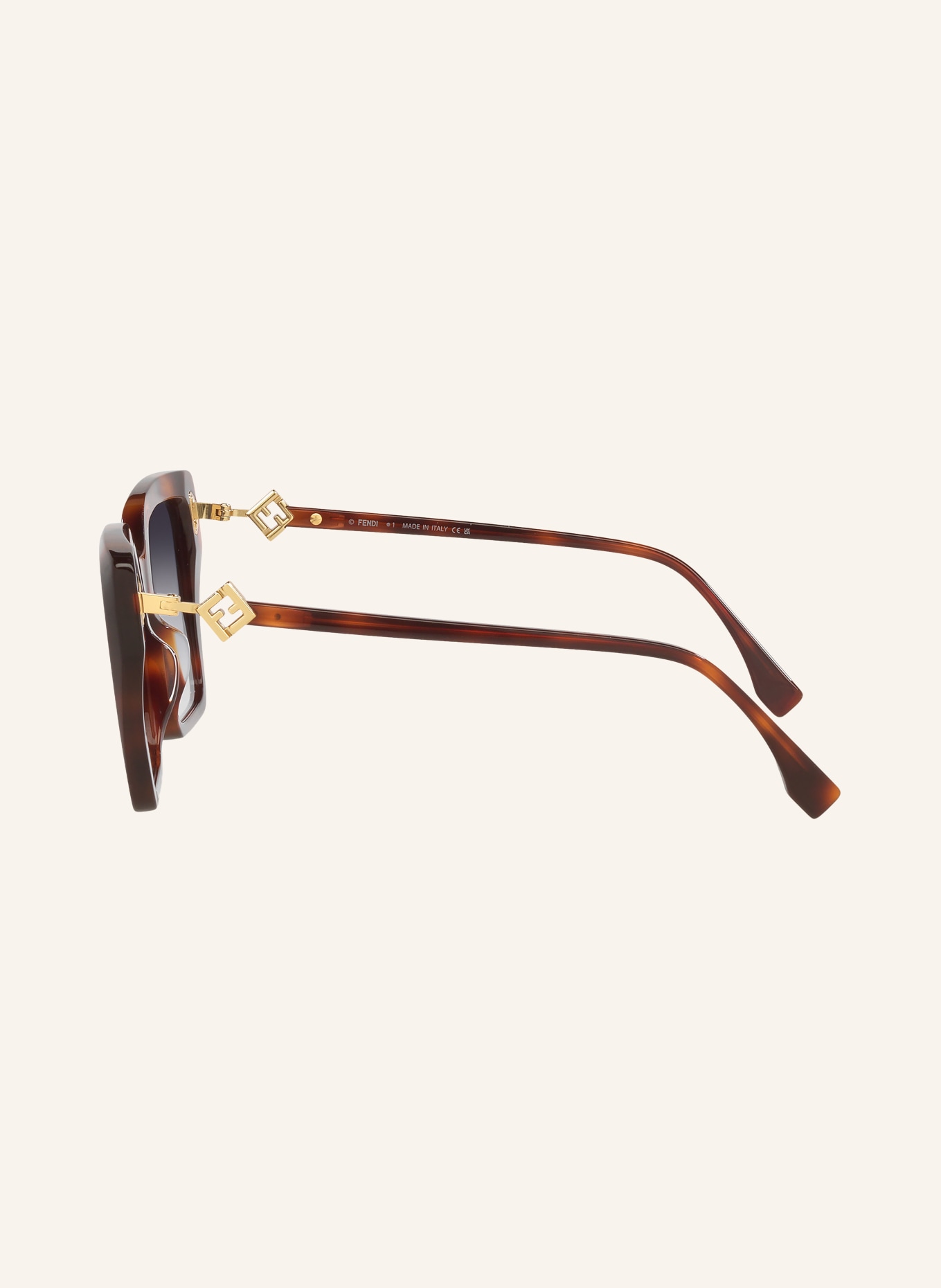 FENDI Lunettes de soleil FN000853: HAVANA/ DÉGRADÉ BLEU