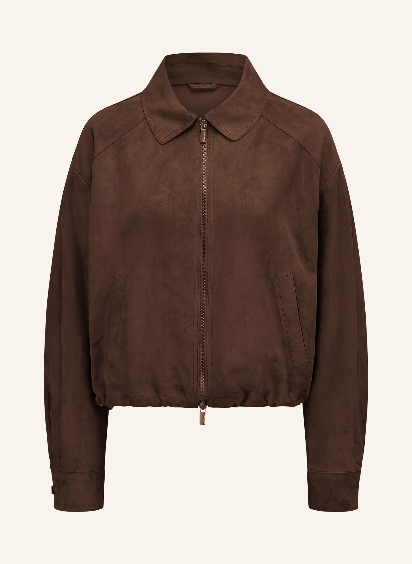 MILESTONE Skórzana kurtka MSLAYLA: CIEMNOBRĄZOWY