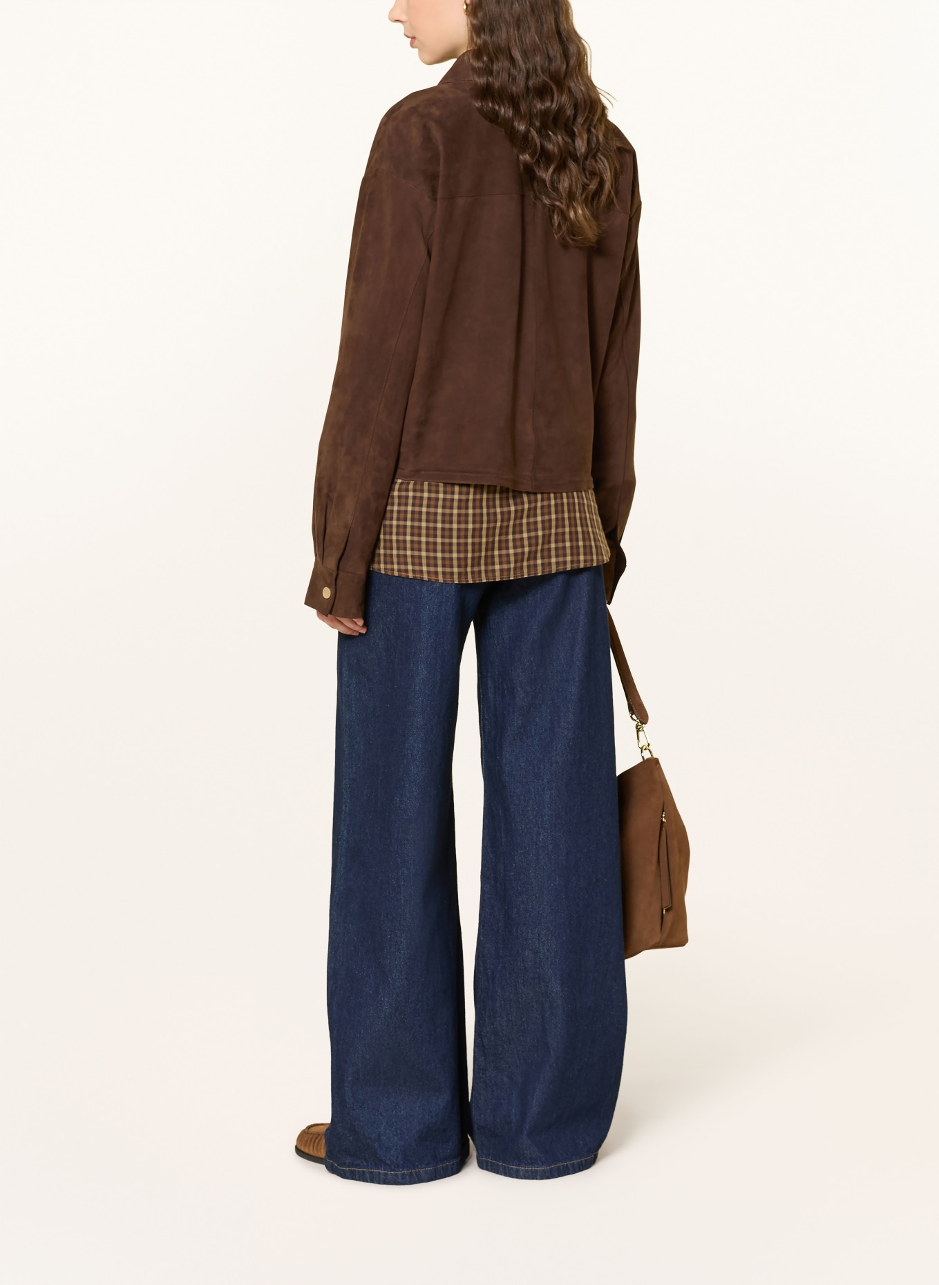 MILESTONE Skórzana kurtka MSLAYLA: CIEMNOBRĄZOWY