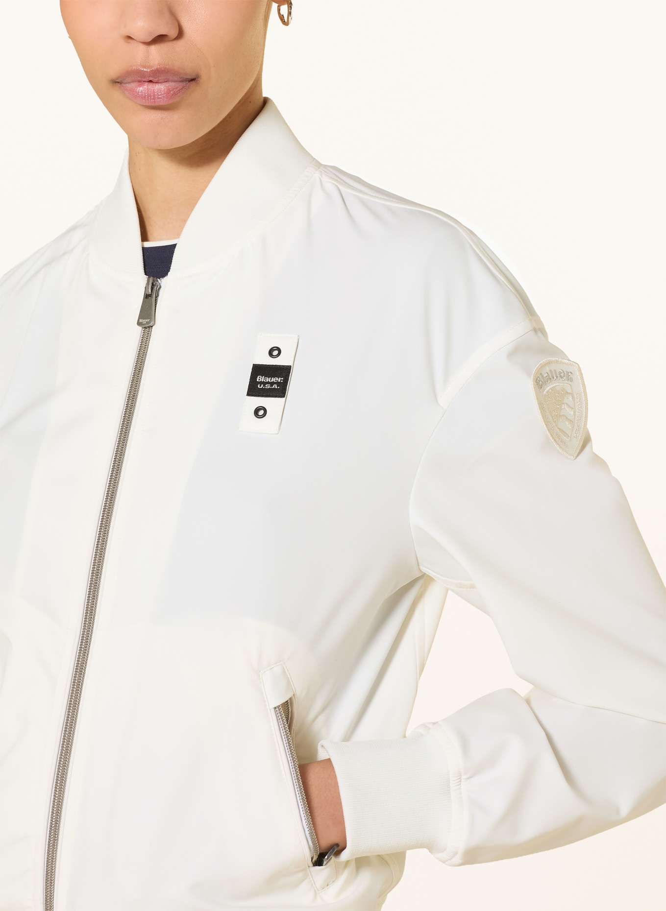 Blauer Blouson DEVIN: BLANC