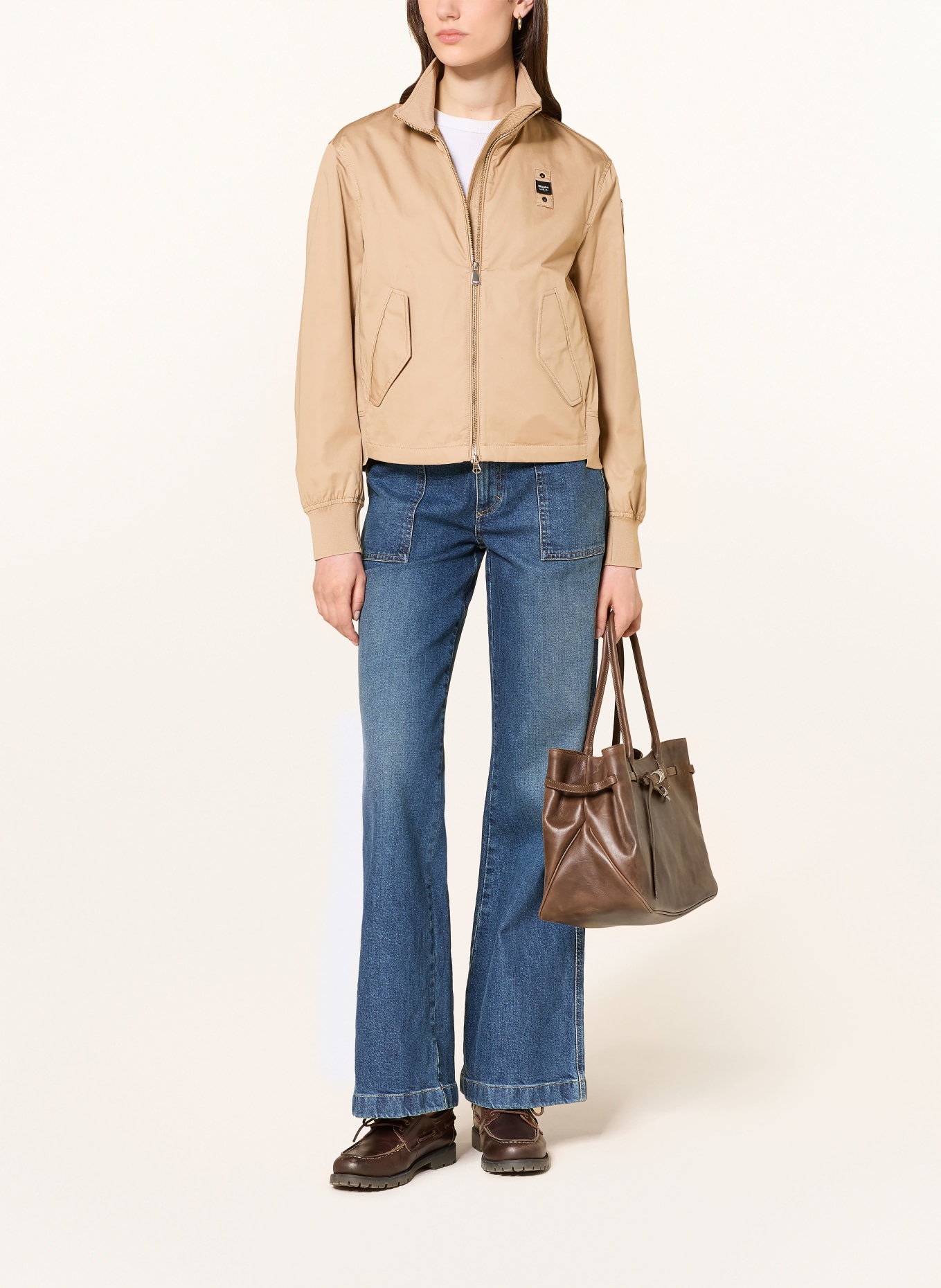 Blauer Blouson CARNEYED: CAMEL