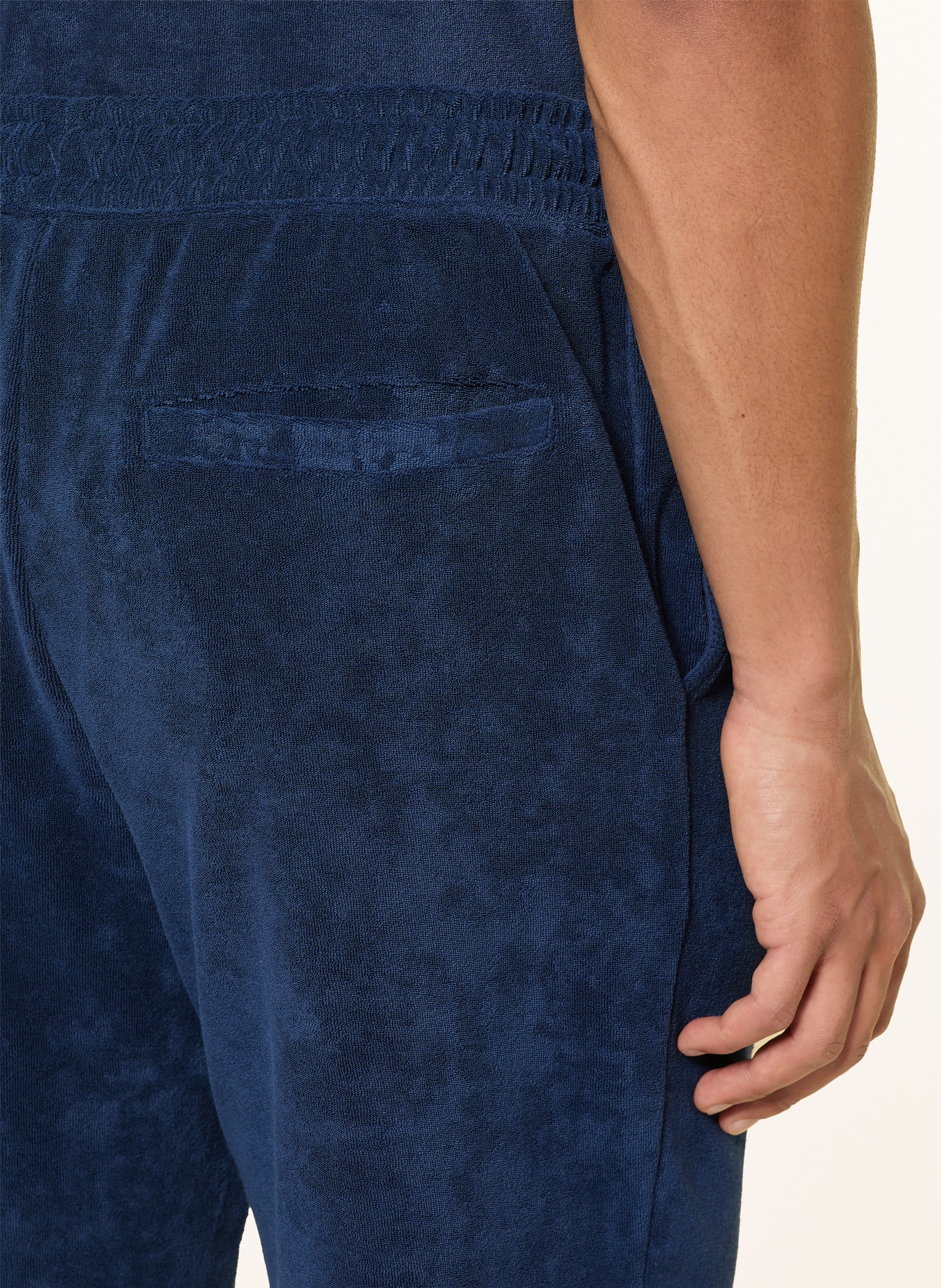 TOMMY HILFIGER Badstof shorts: DONKERBLAUW