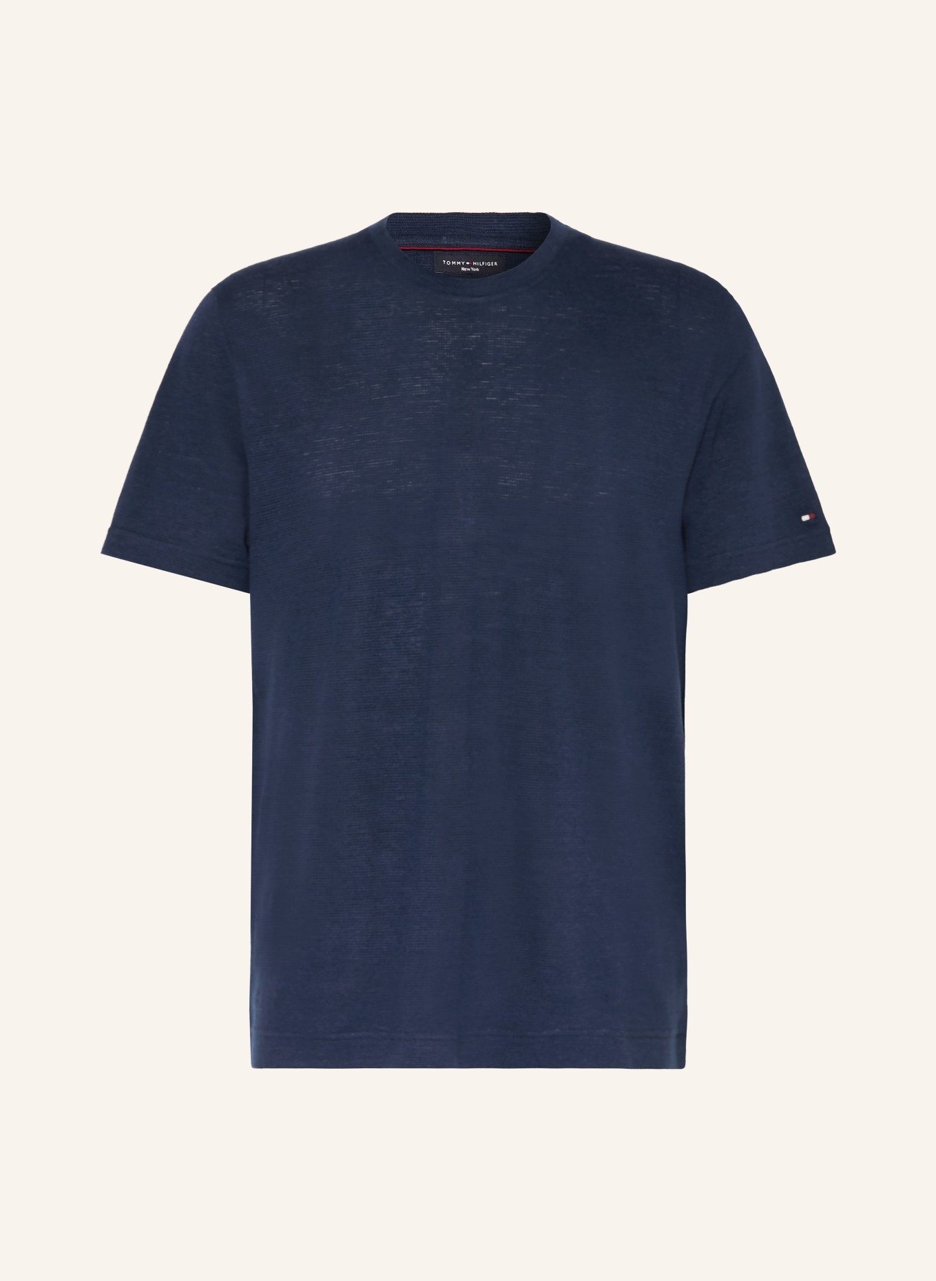 TOMMY HILFIGER T-Shirt aus Leinen: DUNKELBLAU