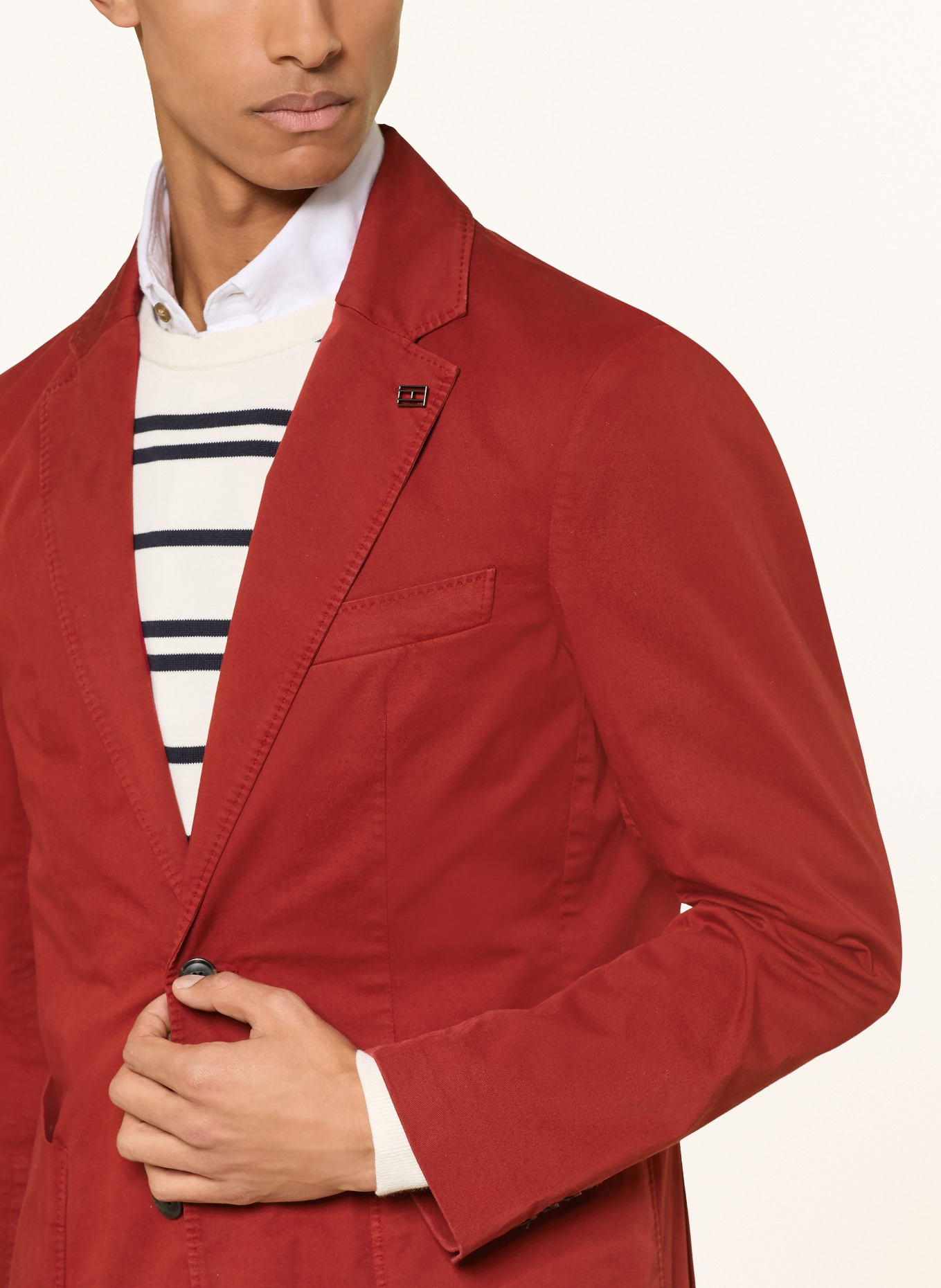 TOMMY HILFIGER Slim fit colbert: DONKERROOD