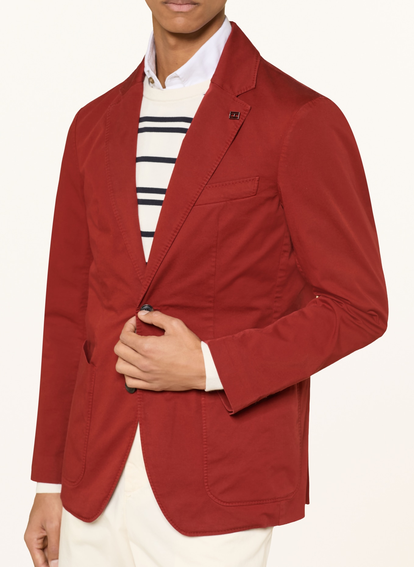 TOMMY HILFIGER Slim fit colbert: DONKERROOD