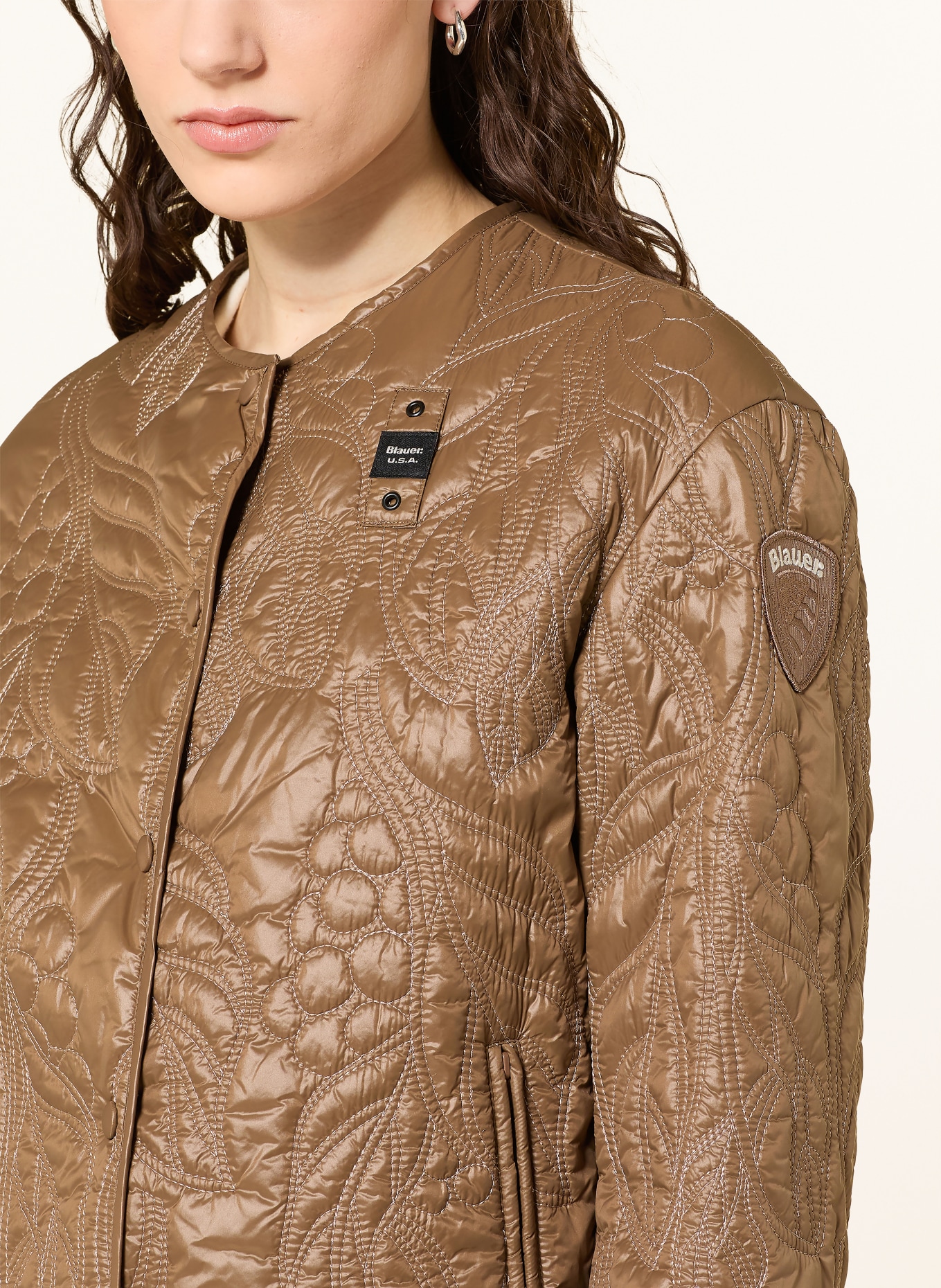 Blauer Veste matelassée QUEEN: MARRON