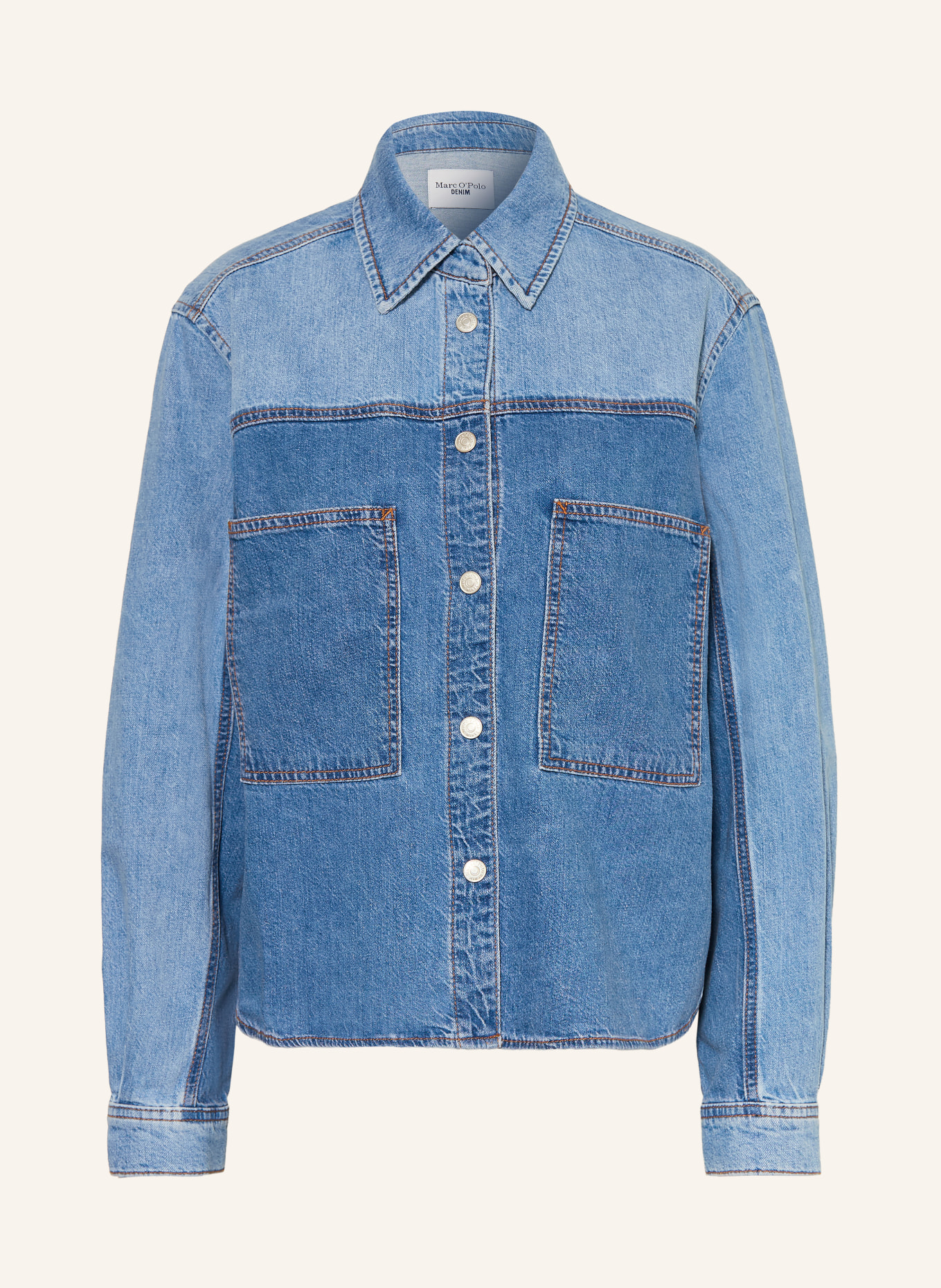 Marc O'Polo DENIM Jeansbluse: HELLBLAU