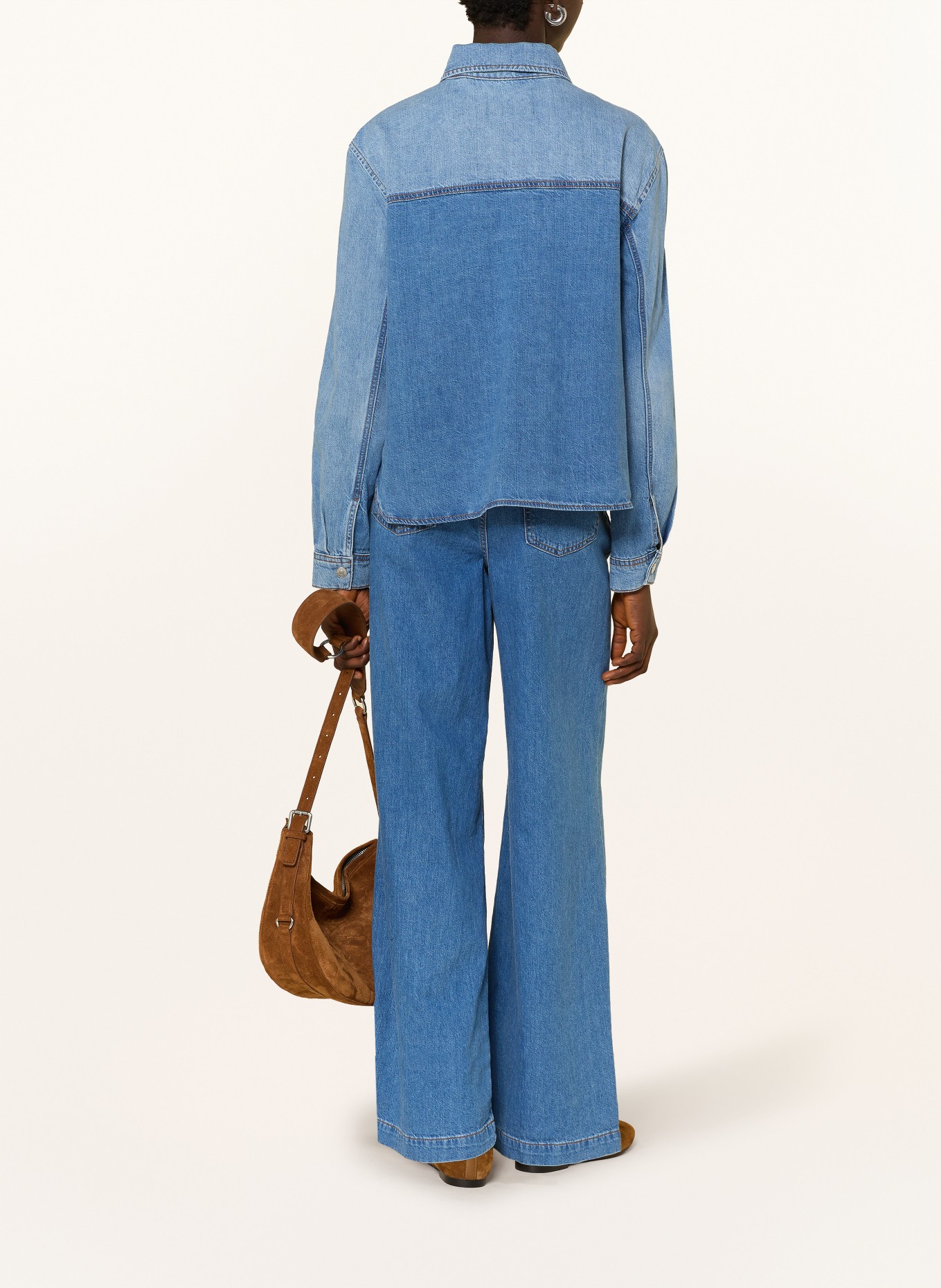 Marc O'Polo DENIM Jeansbluse: HELLBLAU