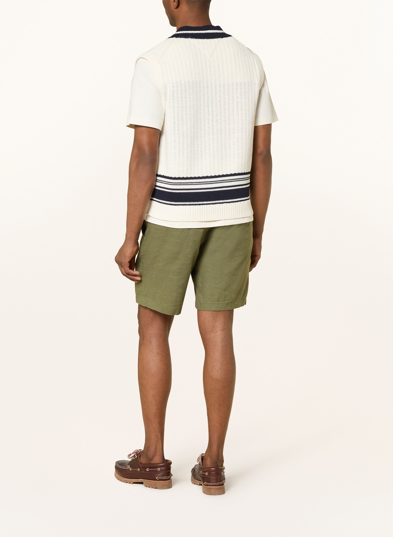 TOMMY HILFIGER Leinenshorts DOVER Regular Fit: OLIV