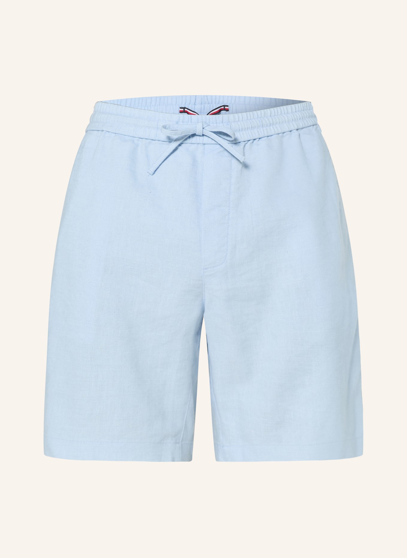 TOMMY HILFIGER Leinenshorts DOVER Regular Fit: HELLBLAU