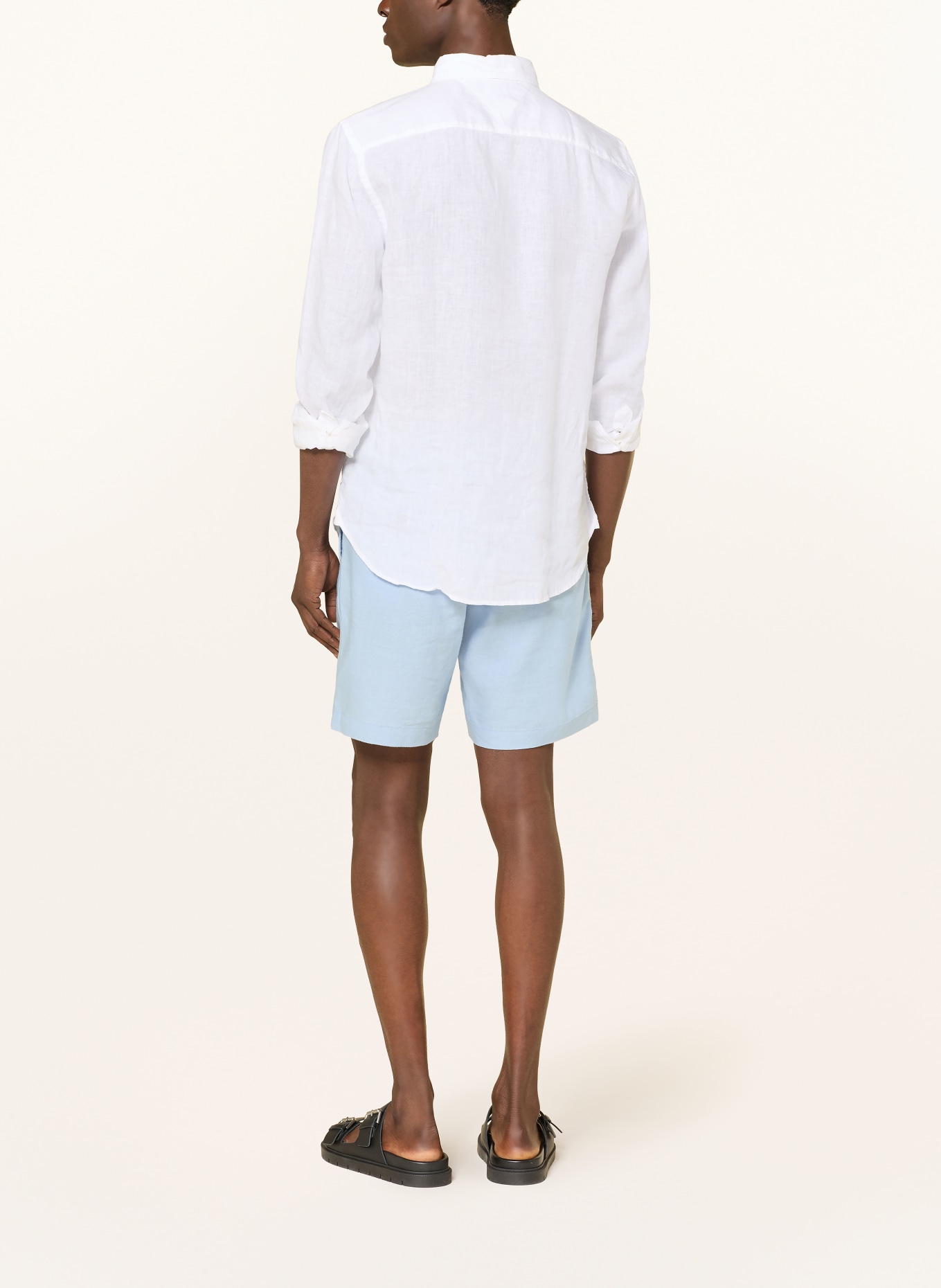 TOMMY HILFIGER Leinenshorts DOVER Regular Fit: HELLBLAU