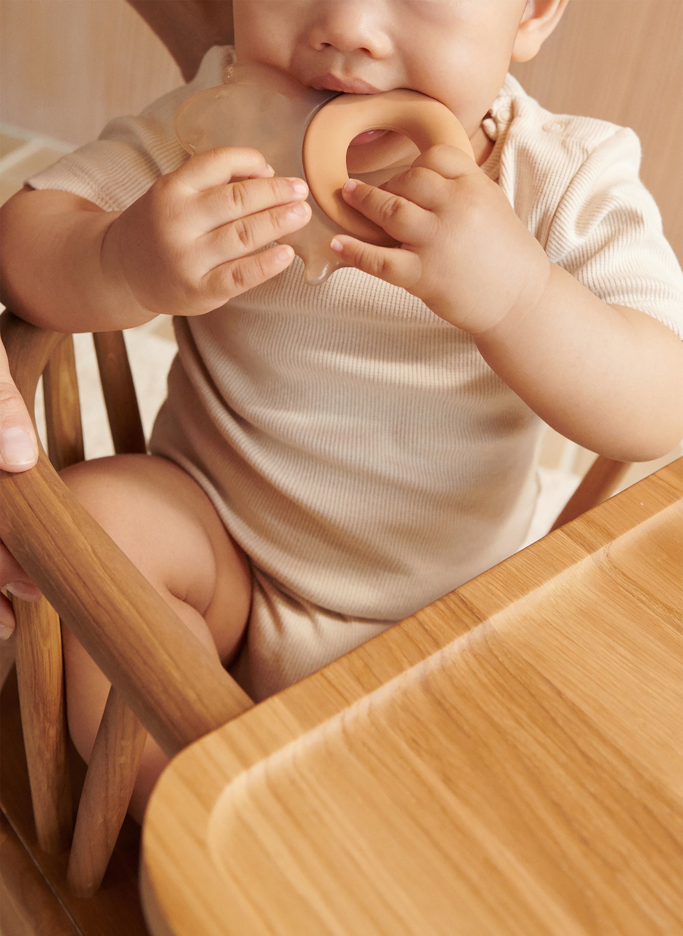 LIEWOOD Sada 2 kousacích kroužků RITA: LOSOSOVÁ / KRÉMOVÁ