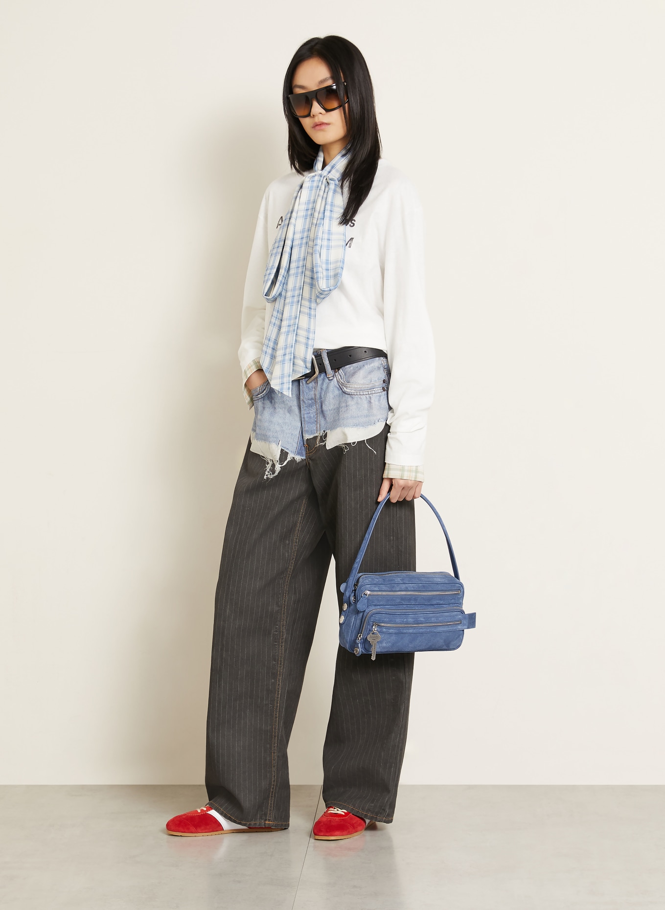 Acne Studios CAMERO shoulder bag: BLUE