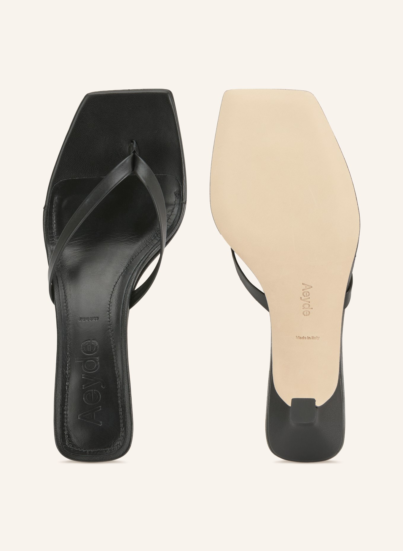 Aeyde Zehentrenner WILMA: SCHWARZ