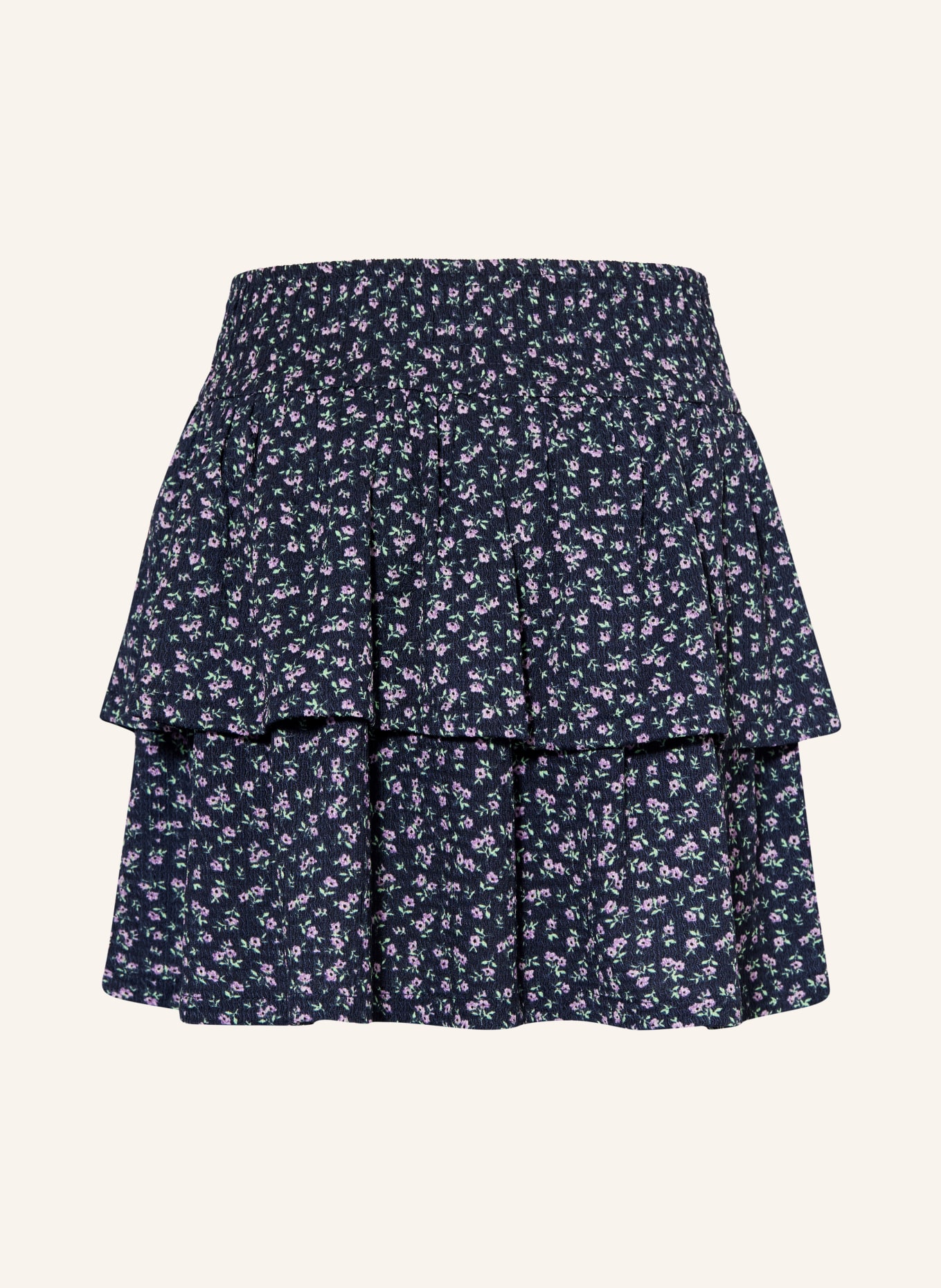 s.Oliver RED Rock met ruches: DONKERBLAUW / LICHTPAARS / LICHTGROEN