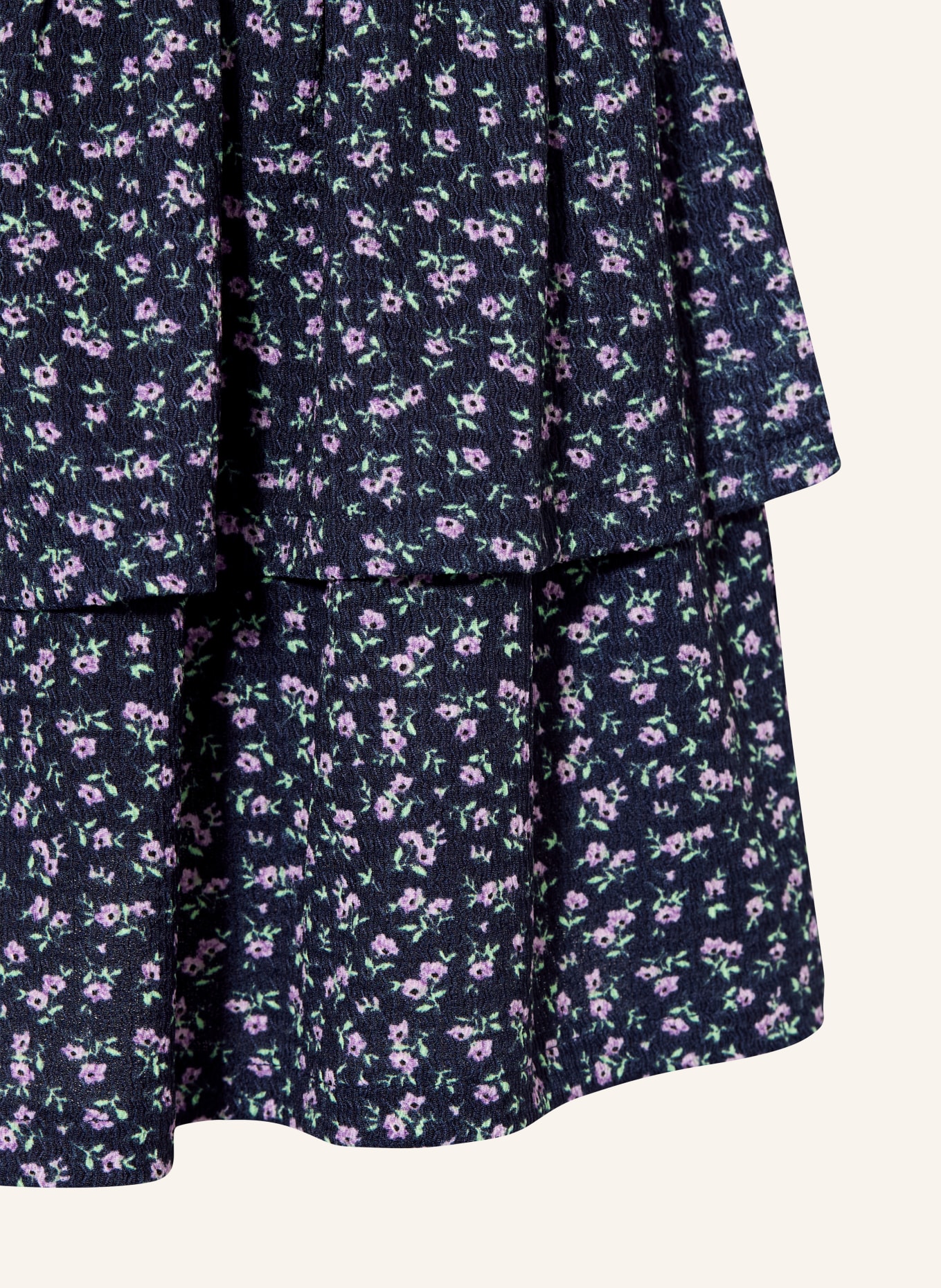 s.Oliver RED Rock met ruches: DONKERBLAUW / LICHTPAARS / LICHTGROEN