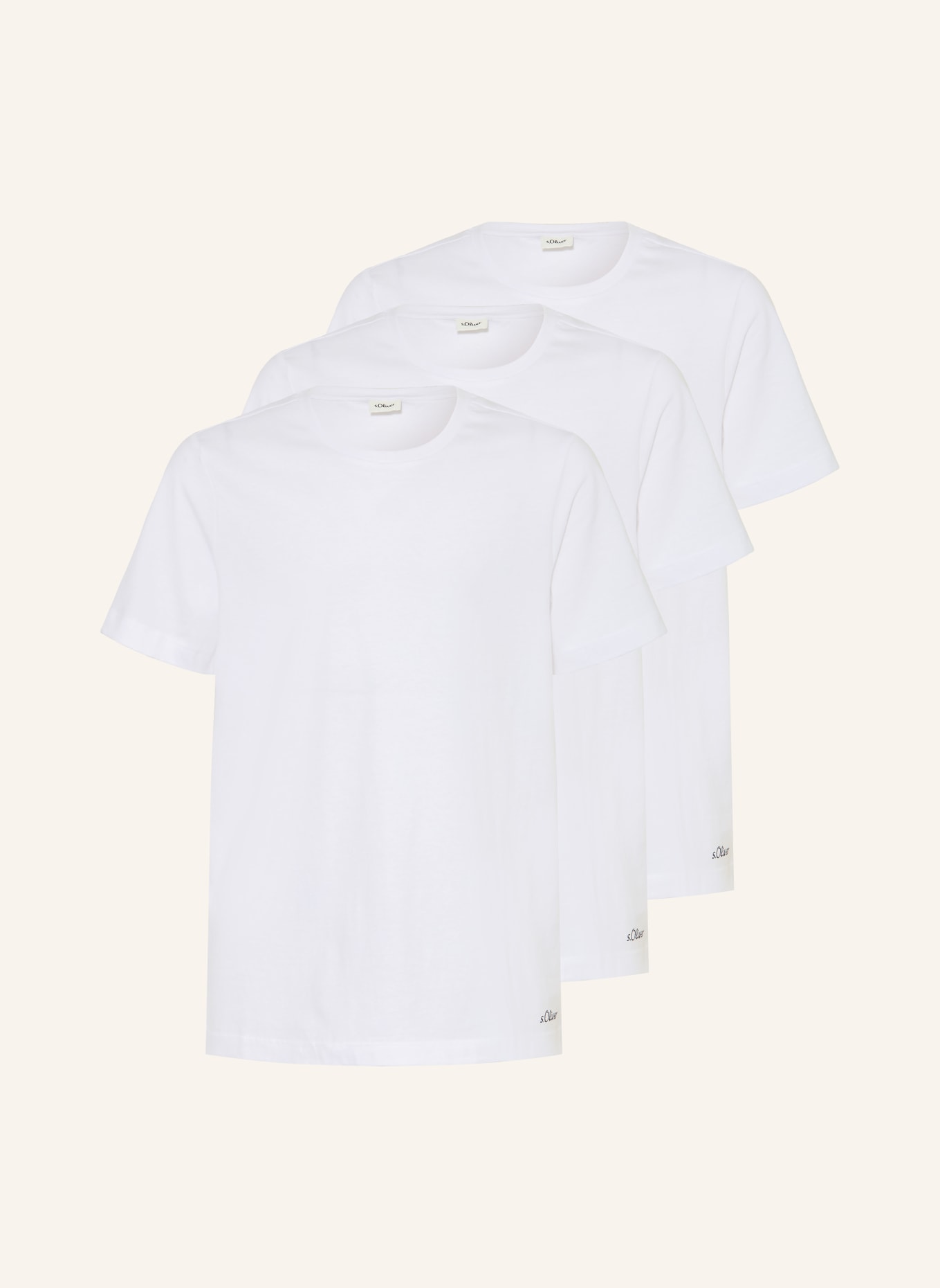 s.Oliver RED 3er-Pack T-Shirts: WEISS