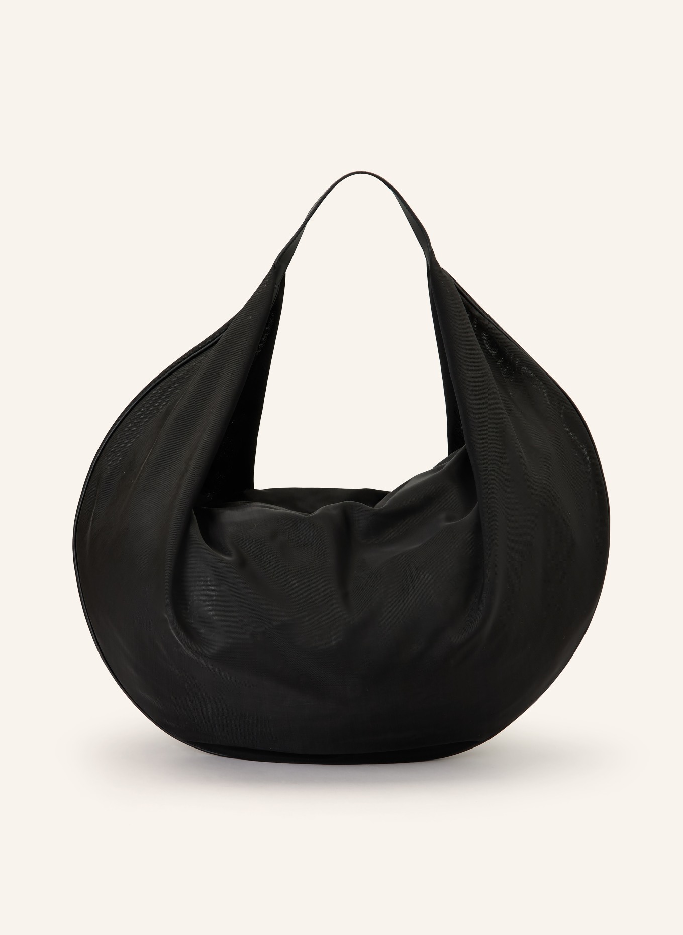 AESTHER EKME Beuteltasche RAY LARGE: SCHWARZ / SILBER