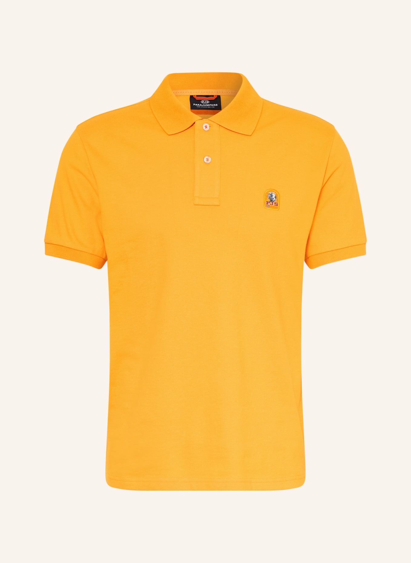 PARAJUMPERS Koszulka polo z pikowanym wzorem WELLINGTON: JASKRAWY POMARAŃCZOWY