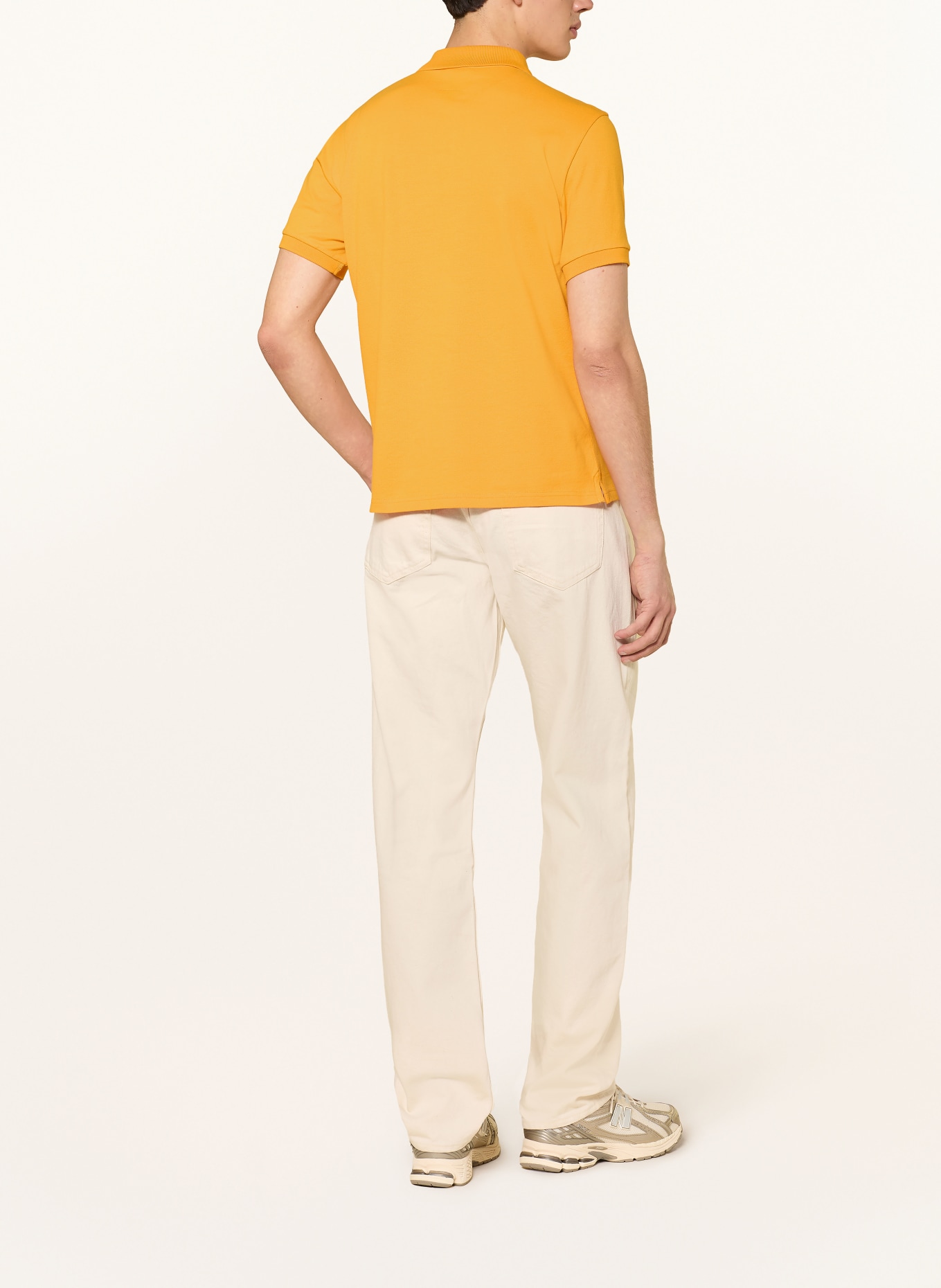 PARAJUMPERS Koszulka polo z pikowanym wzorem WELLINGTON: JASKRAWY POMARAŃCZOWY