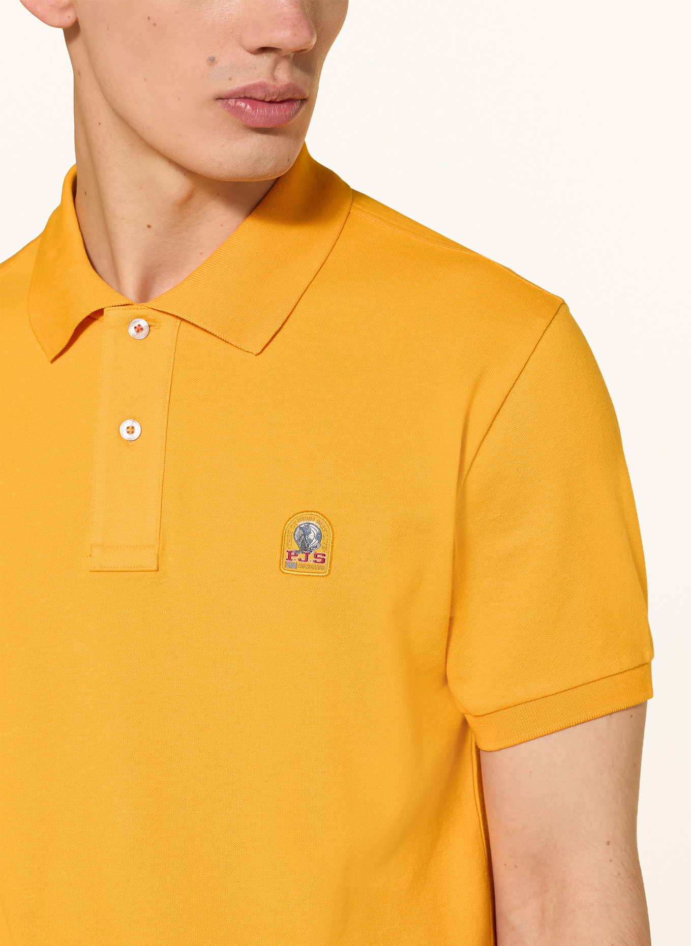 PARAJUMPERS Koszulka polo z pikowanym wzorem WELLINGTON: JASKRAWY POMARAŃCZOWY