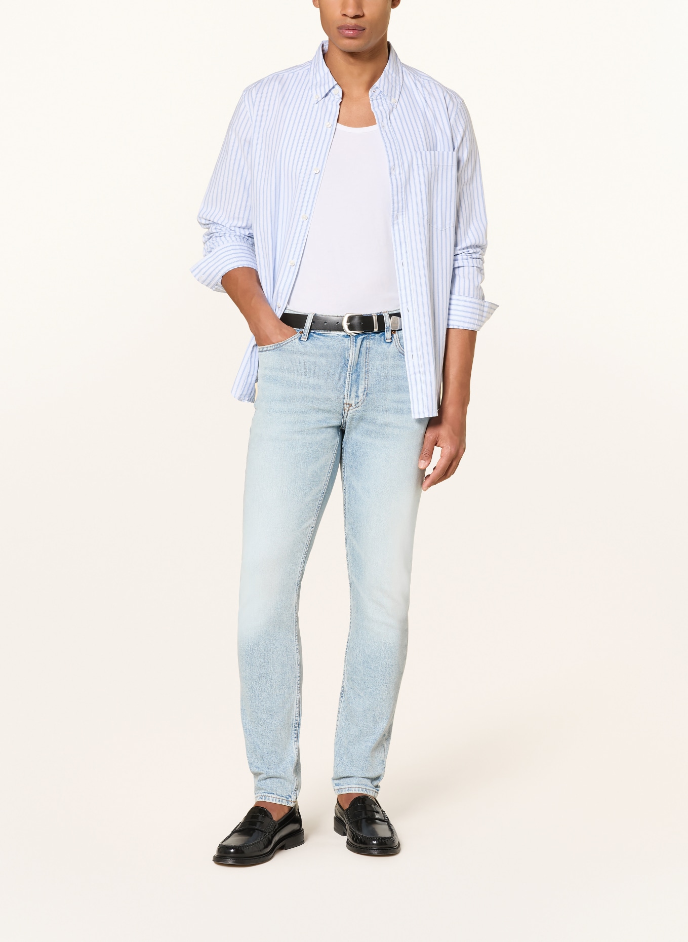 Calvin Klein Jeans Jean slim taper fit: EF8 MARBLED BEACON