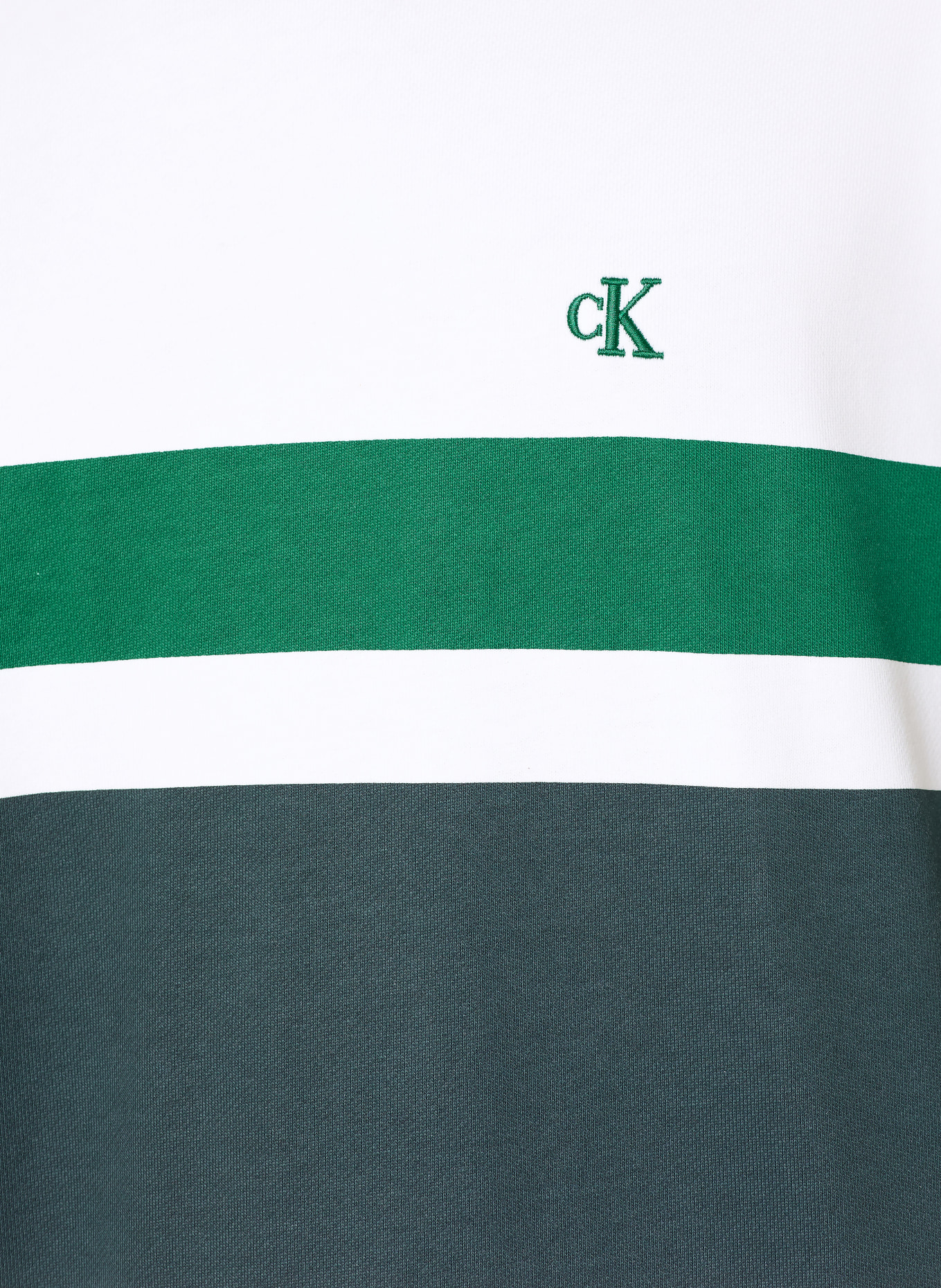 Calvin Klein Jeans Sweatshirt TERRY: GROEN / DONKERGROEN / WIT