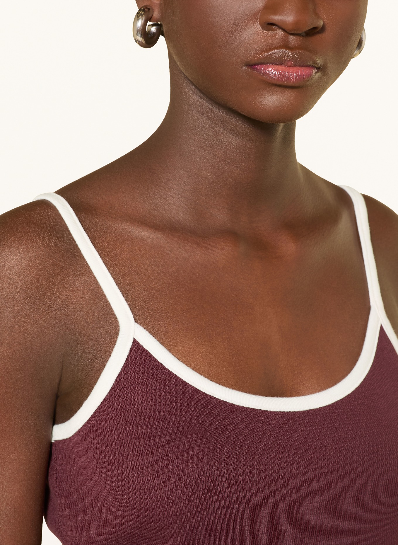 Marc O'Polo DENIM Top: DUNKELROT / CREME