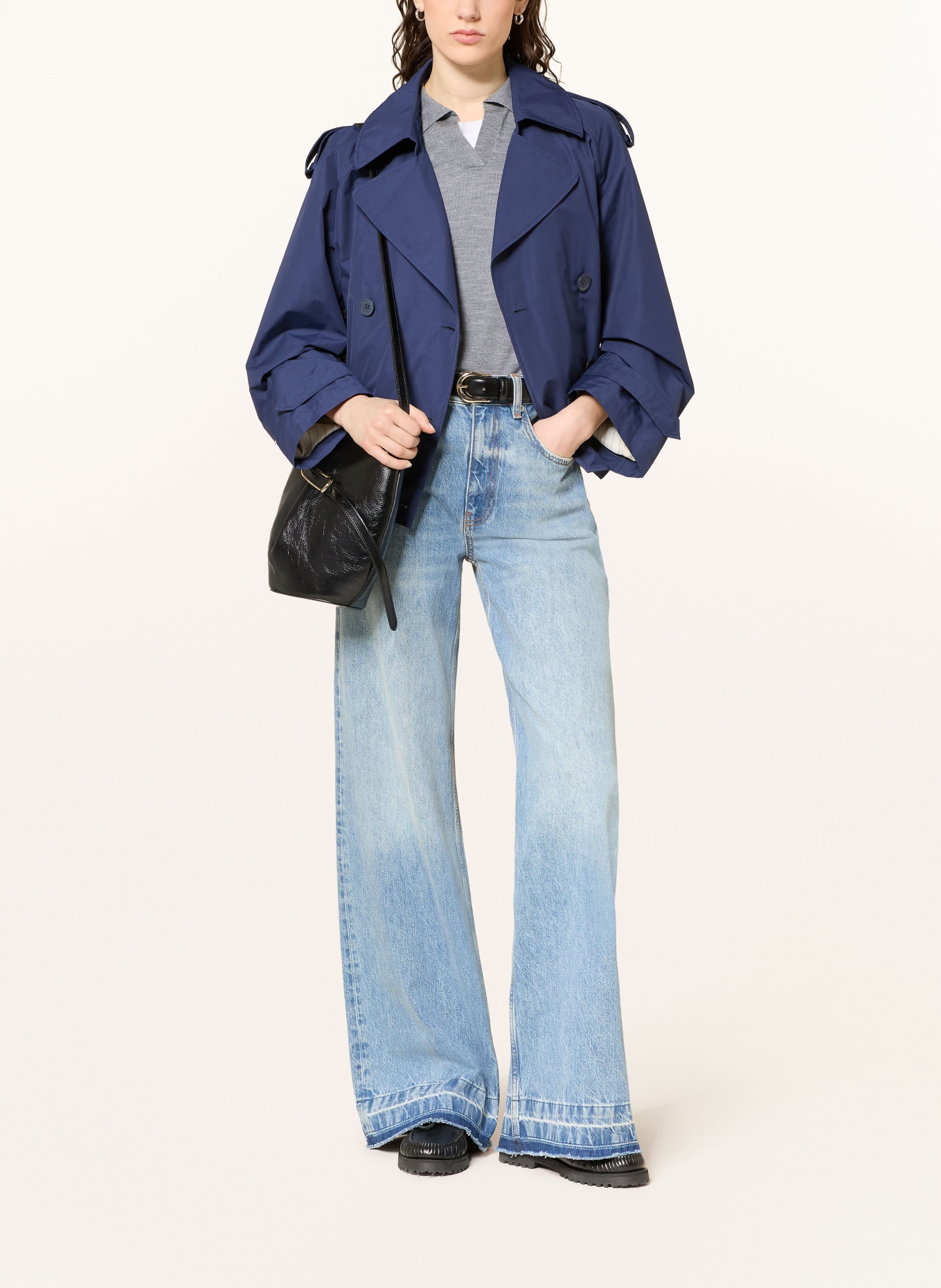 DUNO Trench-Jacke BAMI: DUNKELBLAU