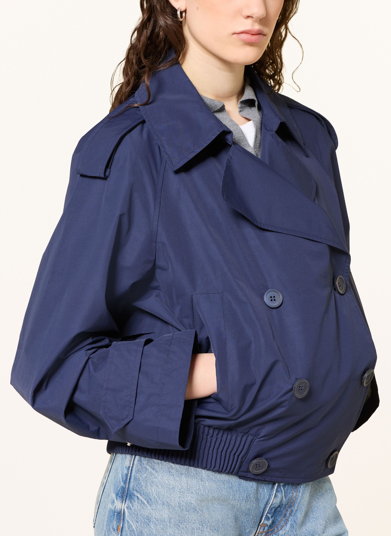 DUNO Trench-Jacke BAMI: DUNKELBLAU